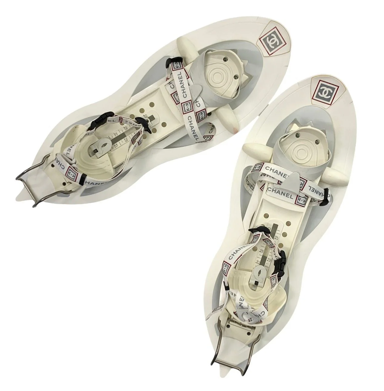 Chanel White Sport Logo Snow Shoes - Image 2