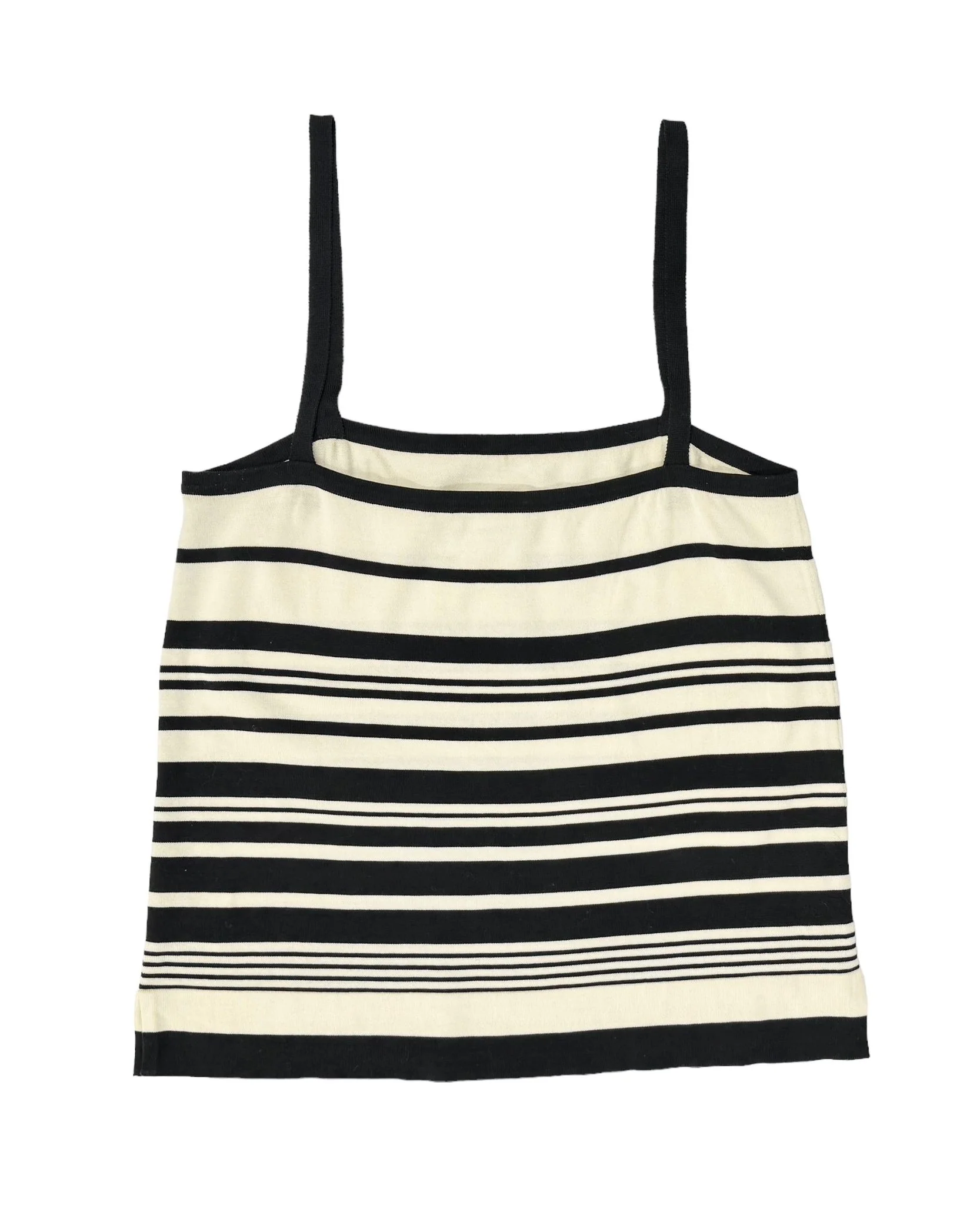 Chanel White Striped Logo Tank - Image 2