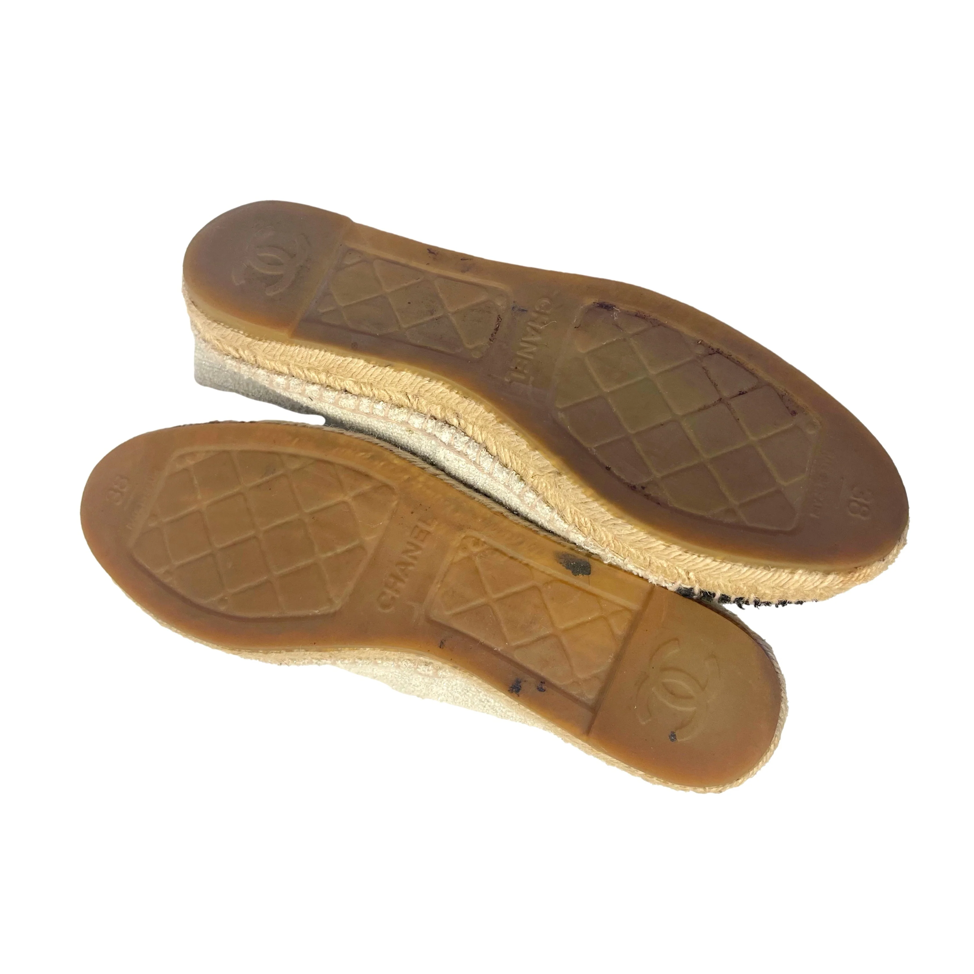 Chanel White Terrycloth Espadrilles - Image 3