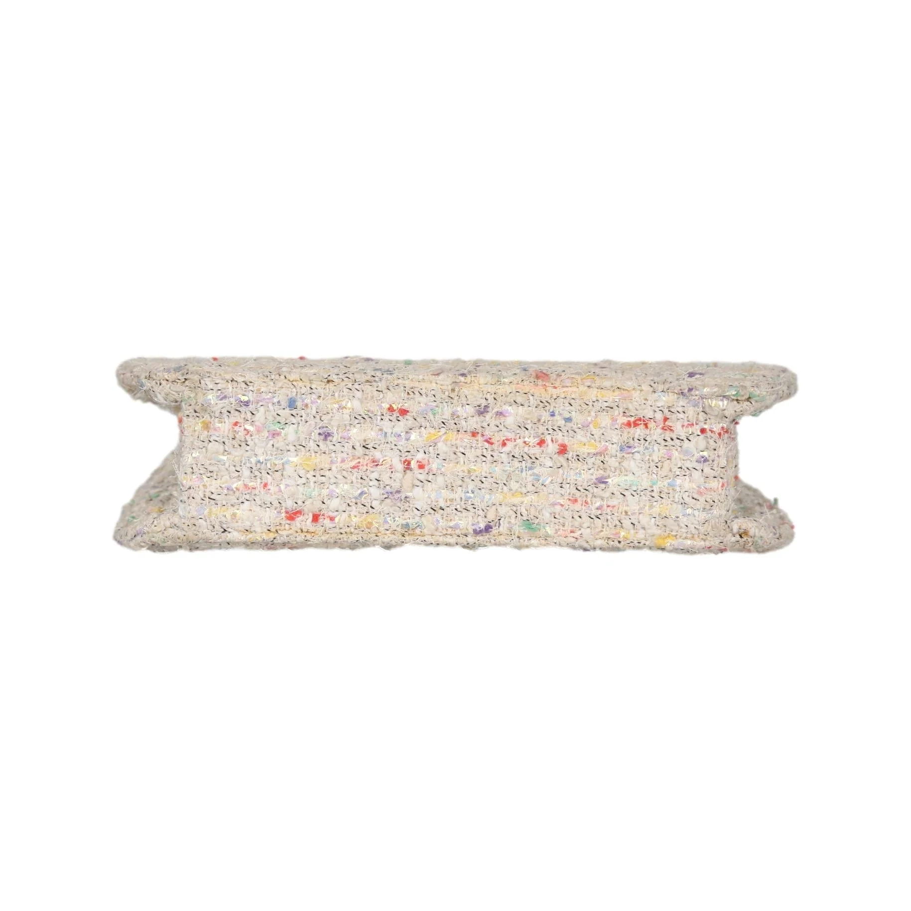 Chanel White Tweed Top Handle Bag - Image 4
