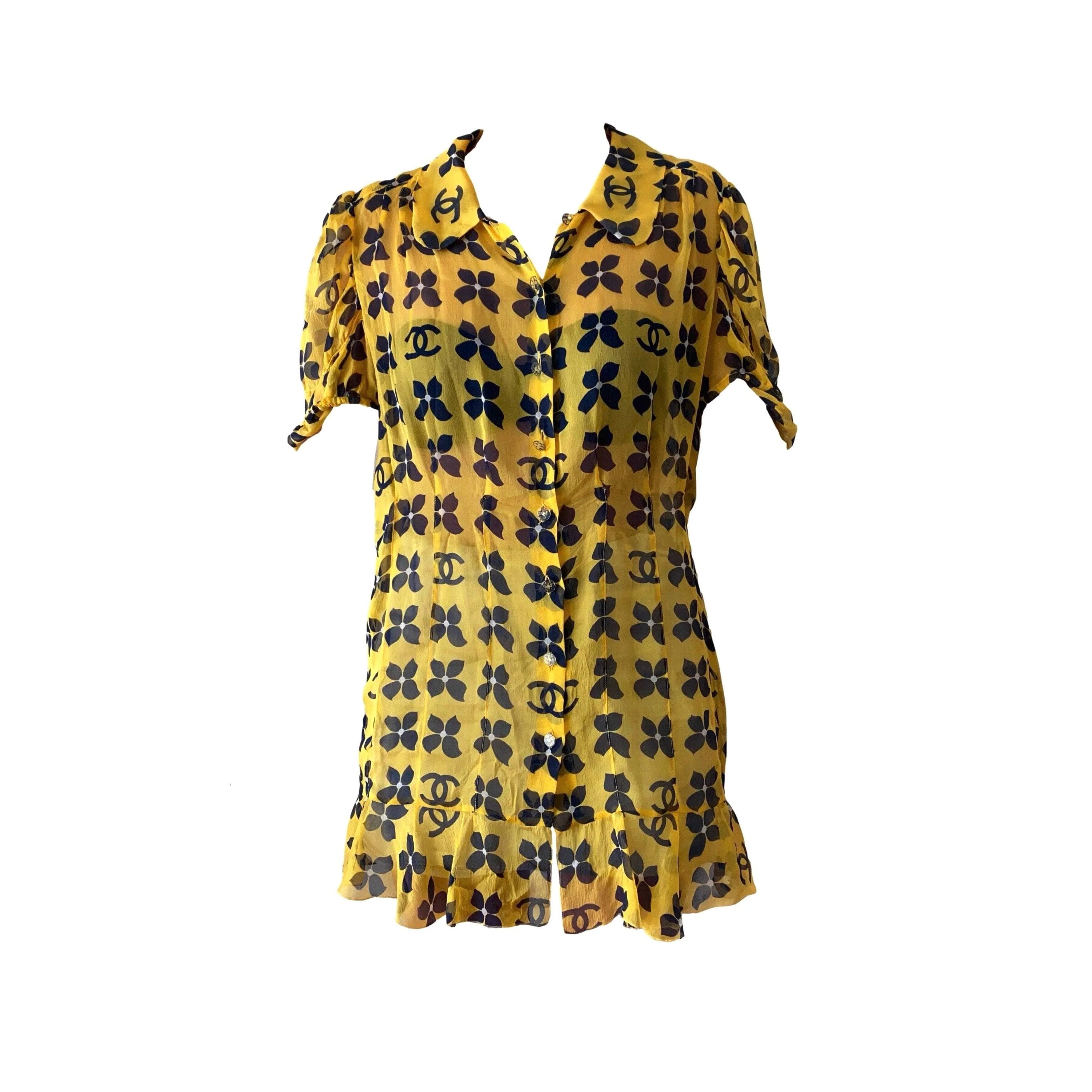 Chanel Yellow Butterfly Dress