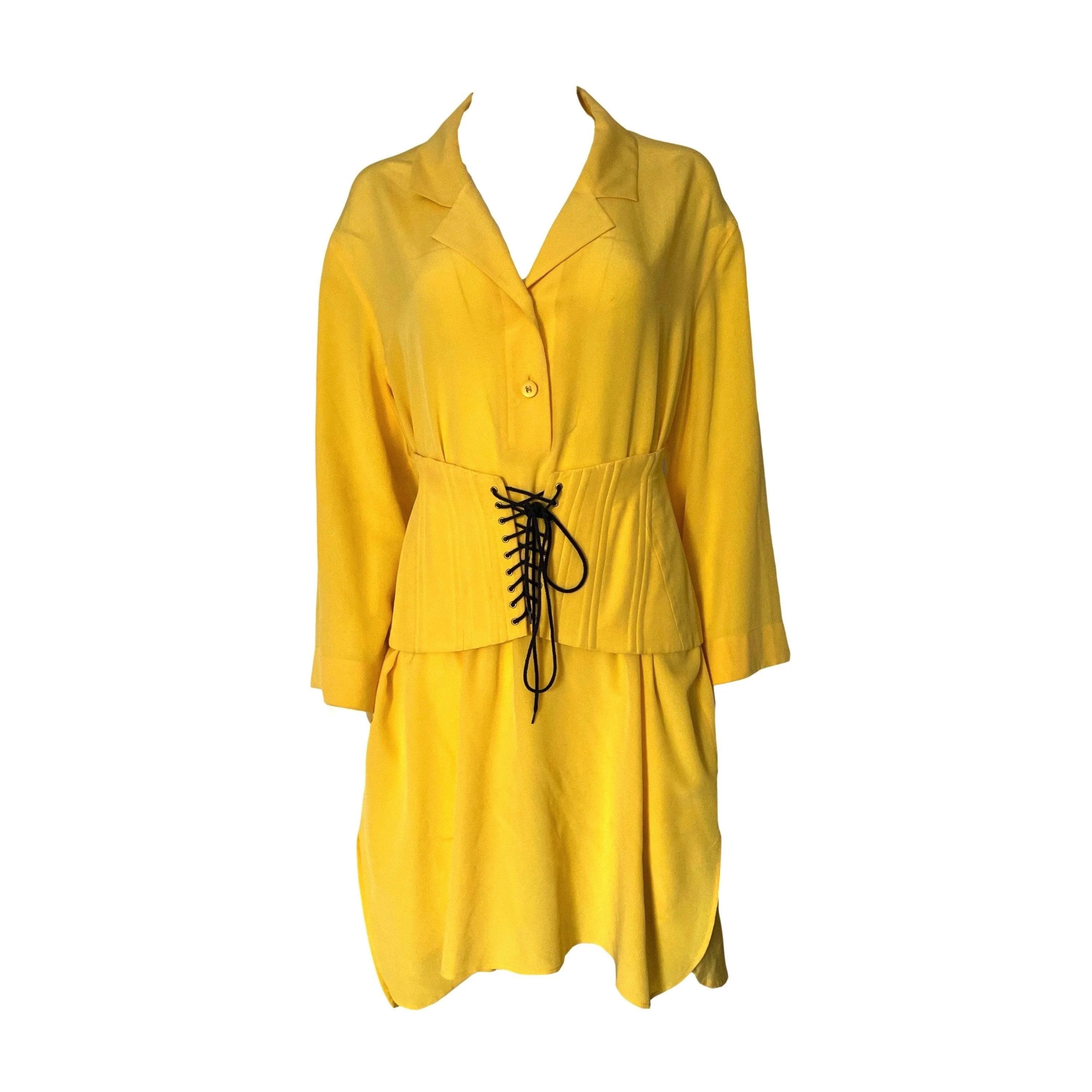 Chanel Yellow Corset Set