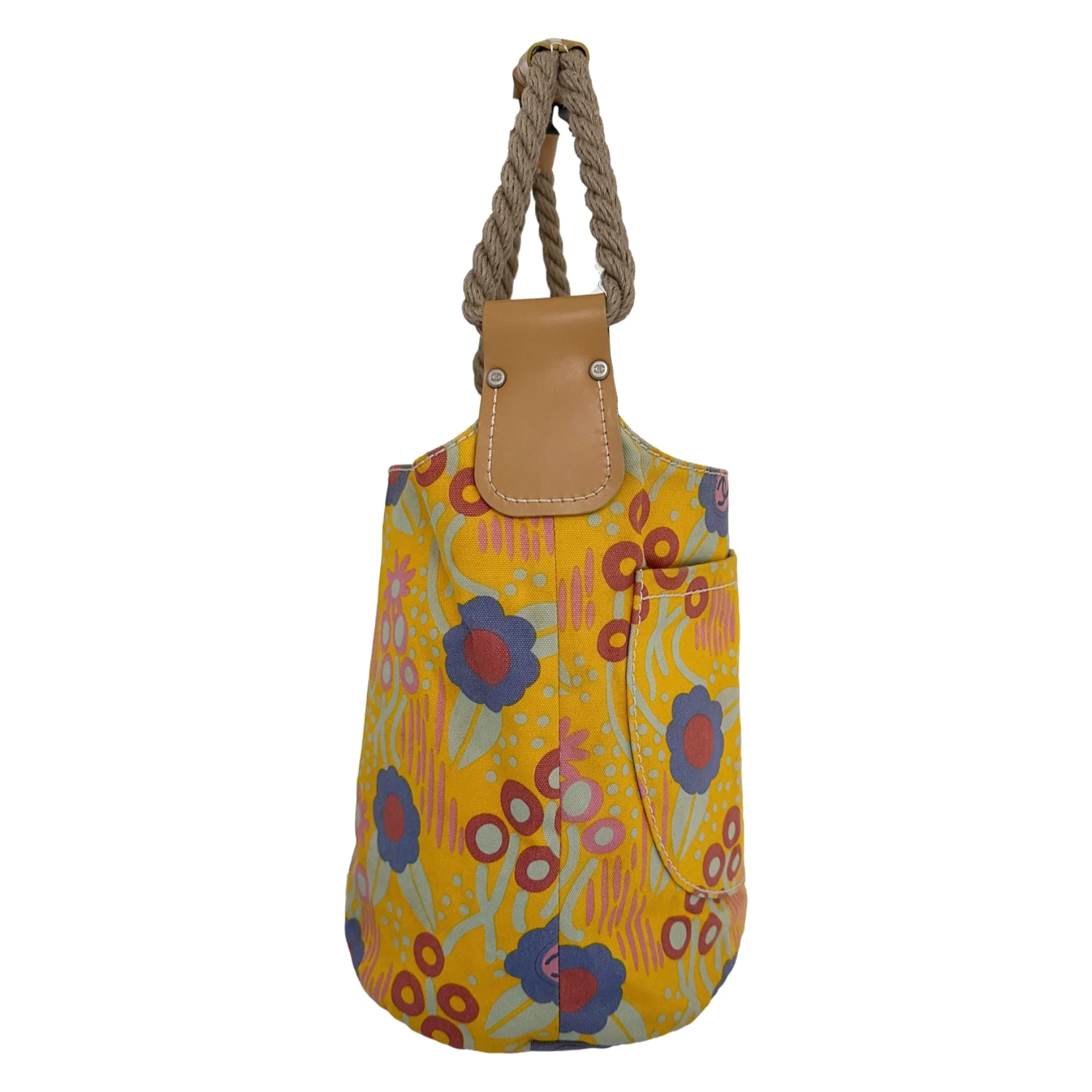 Chanel Yellow Floral Print Shoulder Bag - Image 2