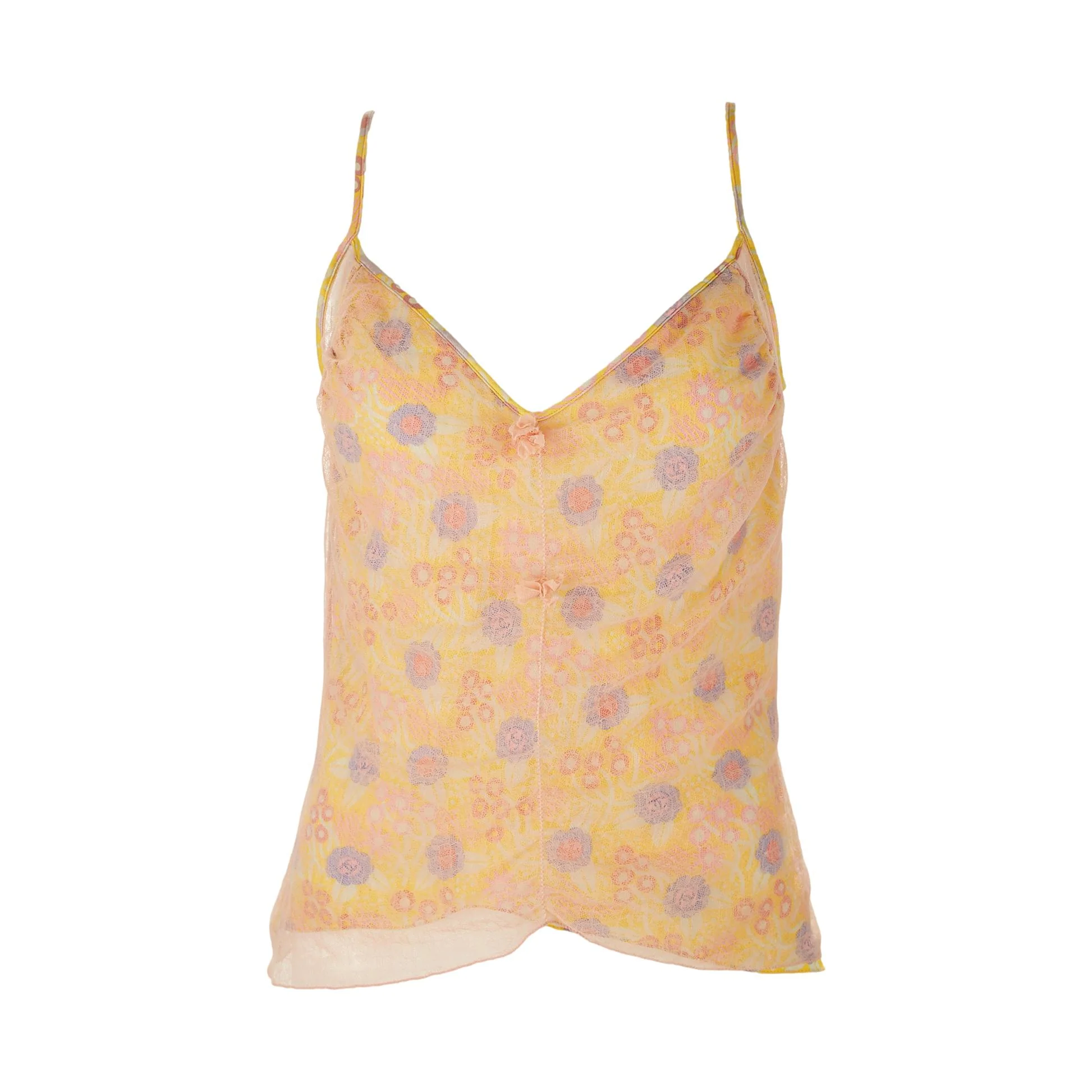 Chanel Yellow Floral Print Tank
