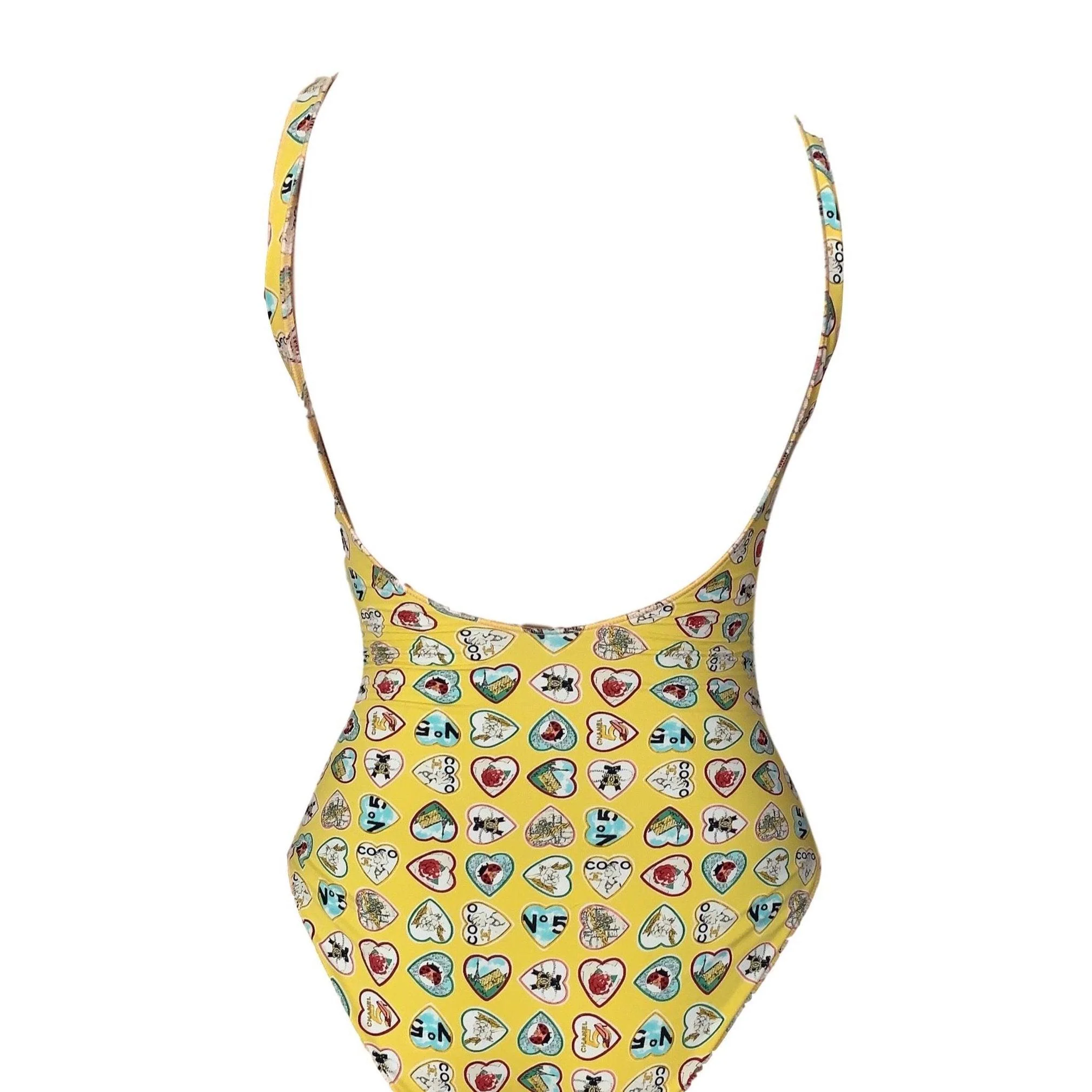 Chanel Yellow Heart Logo One Piece - Image 2