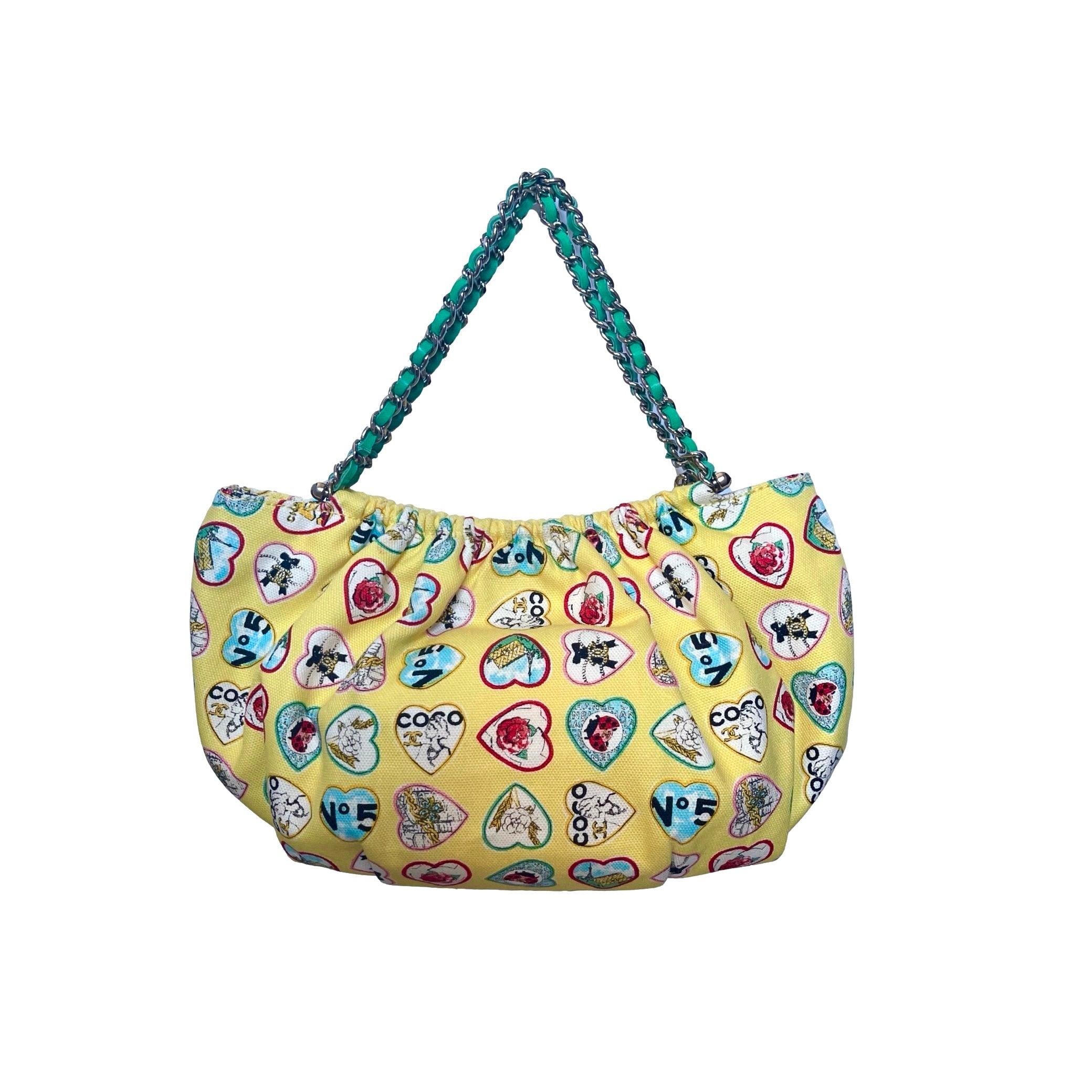 Chanel Yellow Heart Mini Chain Bag - Image 2