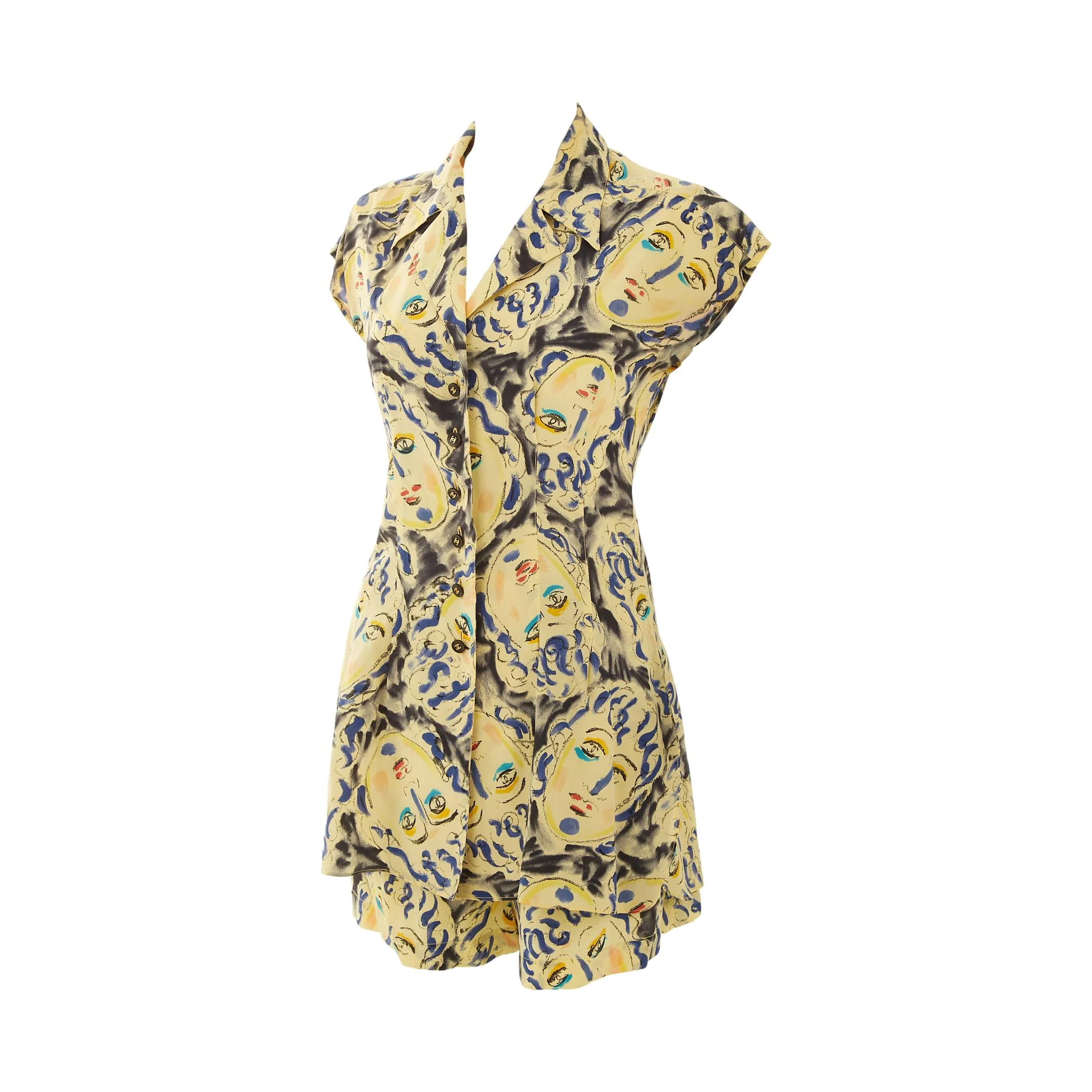 Chanel Yellow Logo Silhouette Set - Image 2