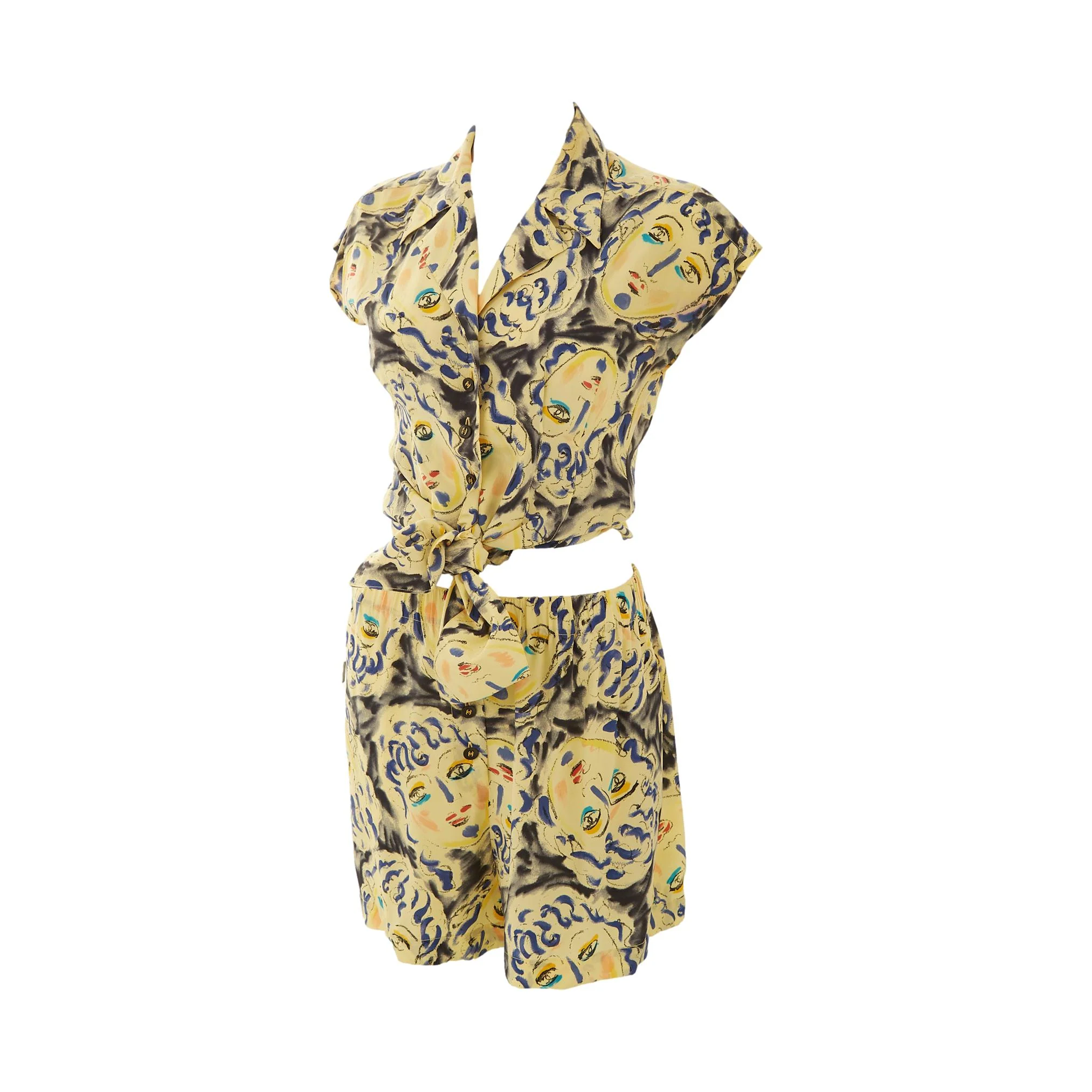 Chanel Yellow Logo Silhouette Set - Image 5