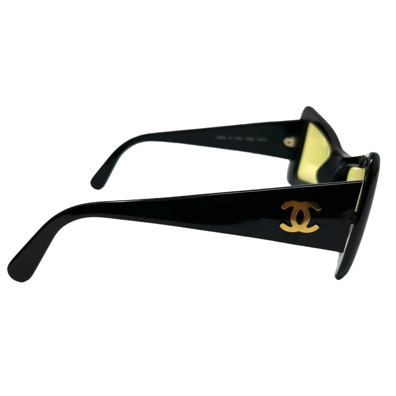 Chanel Yellow Logo Geometric Sunglasses - Image 2