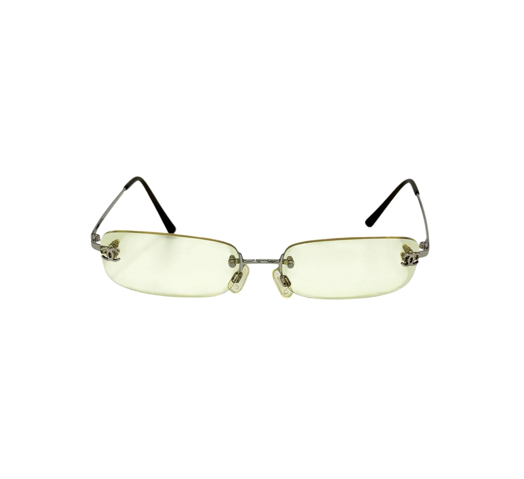 Chanel Yellow Mini Rimless Sunglasses