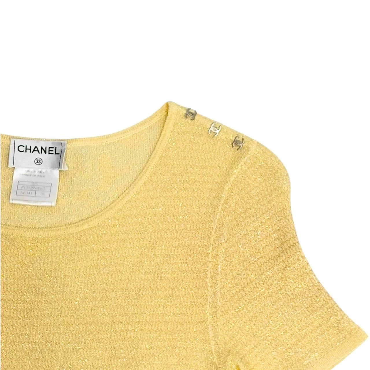 Chanel Yellow Triple Logo Top - Image 3