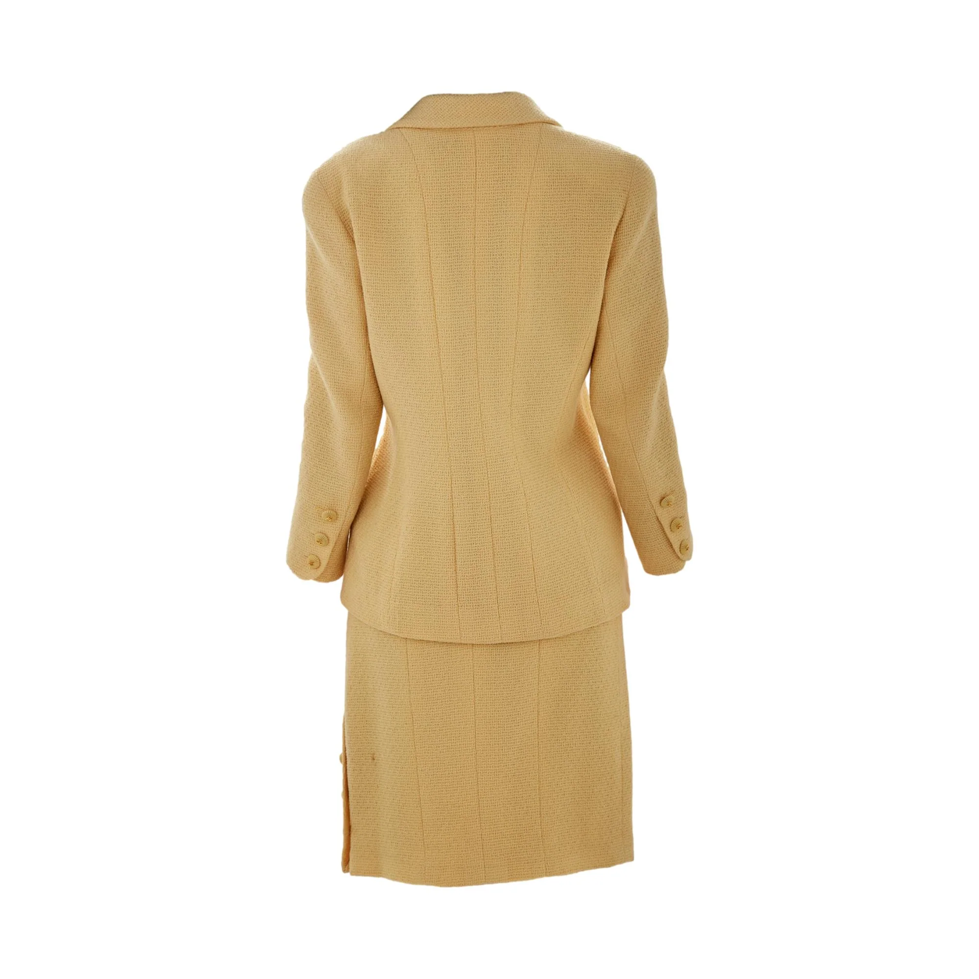 Chanel Yellow Tweed Skirt Set - Image 2