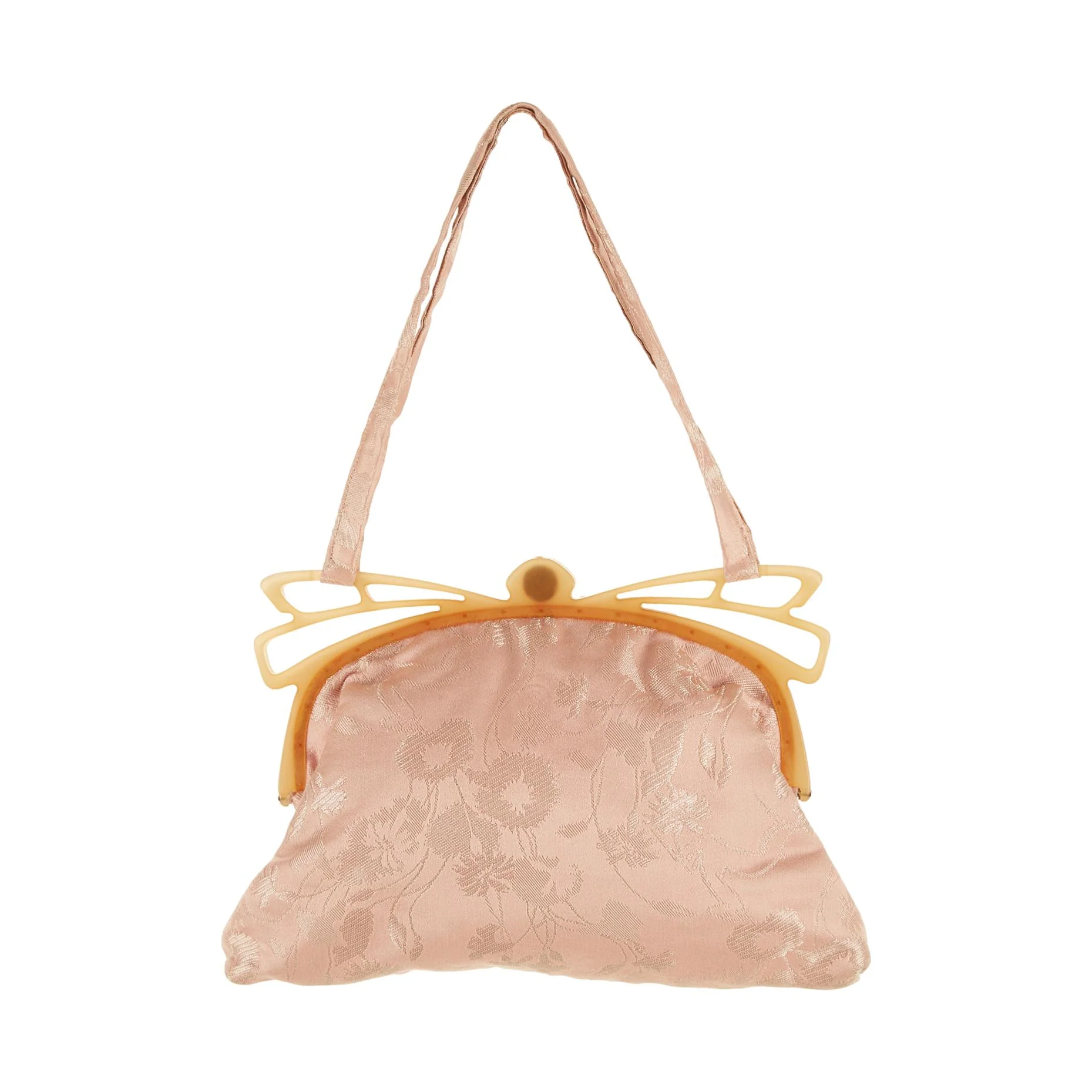 Chloe Baby Pink Embroidered Butterfly Shoulder Bag - Image 2