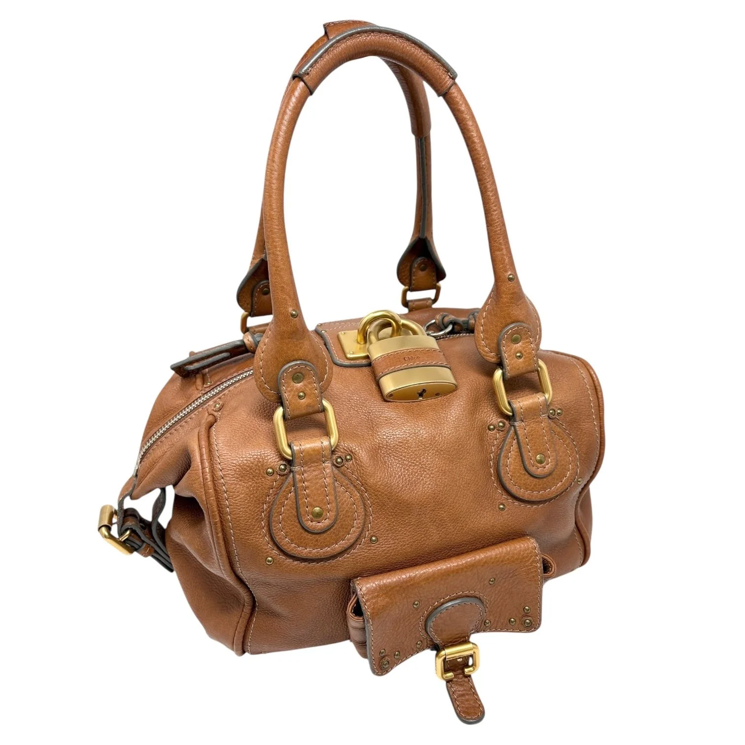 Chloe Tan Paddington Lock Shoulder Bag - Image 3