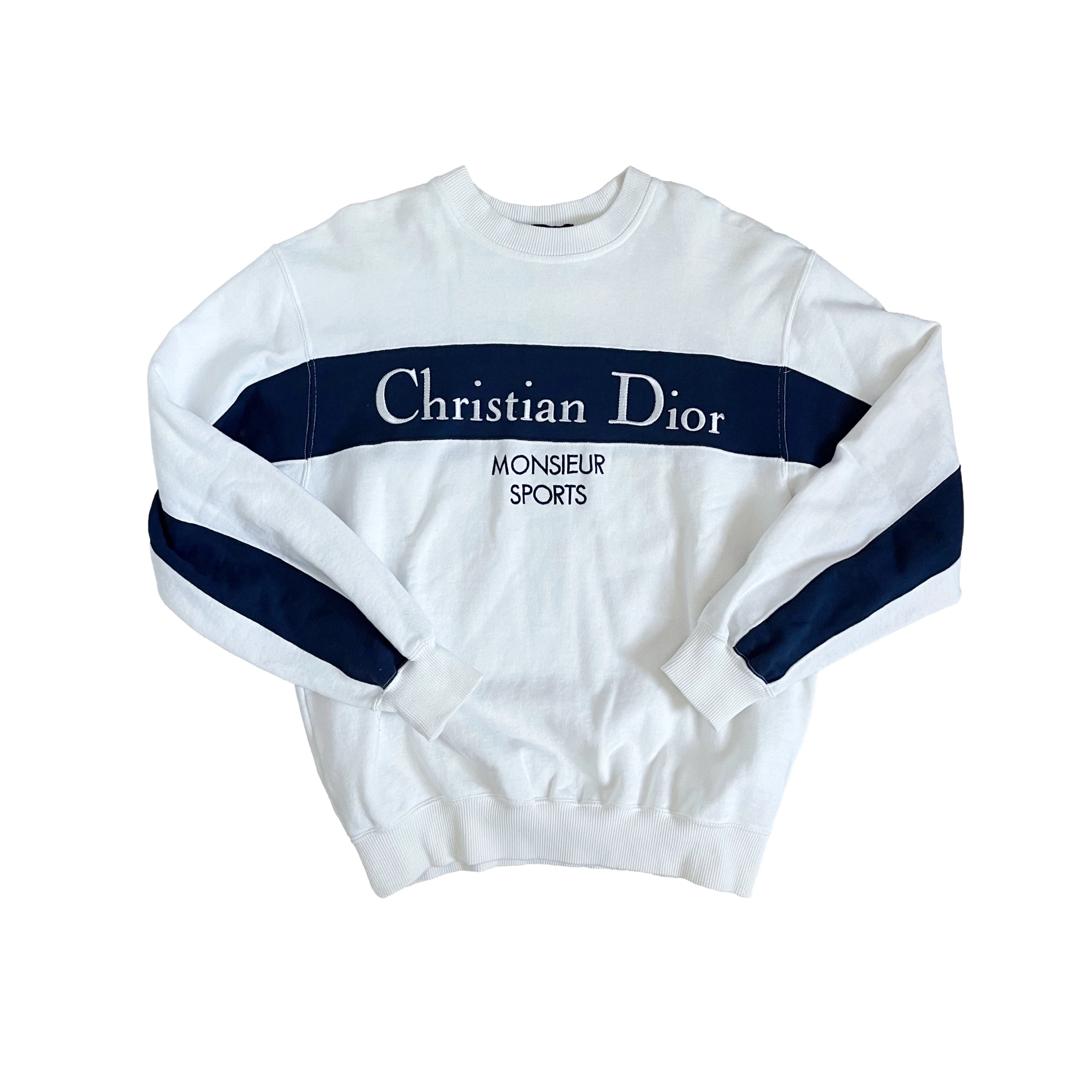 Christian Dior Sports White Logo Sweatshirt