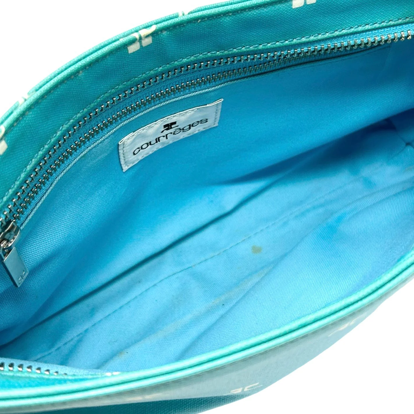 Courreges Blue Logo Shoulder Bag - Image 3
