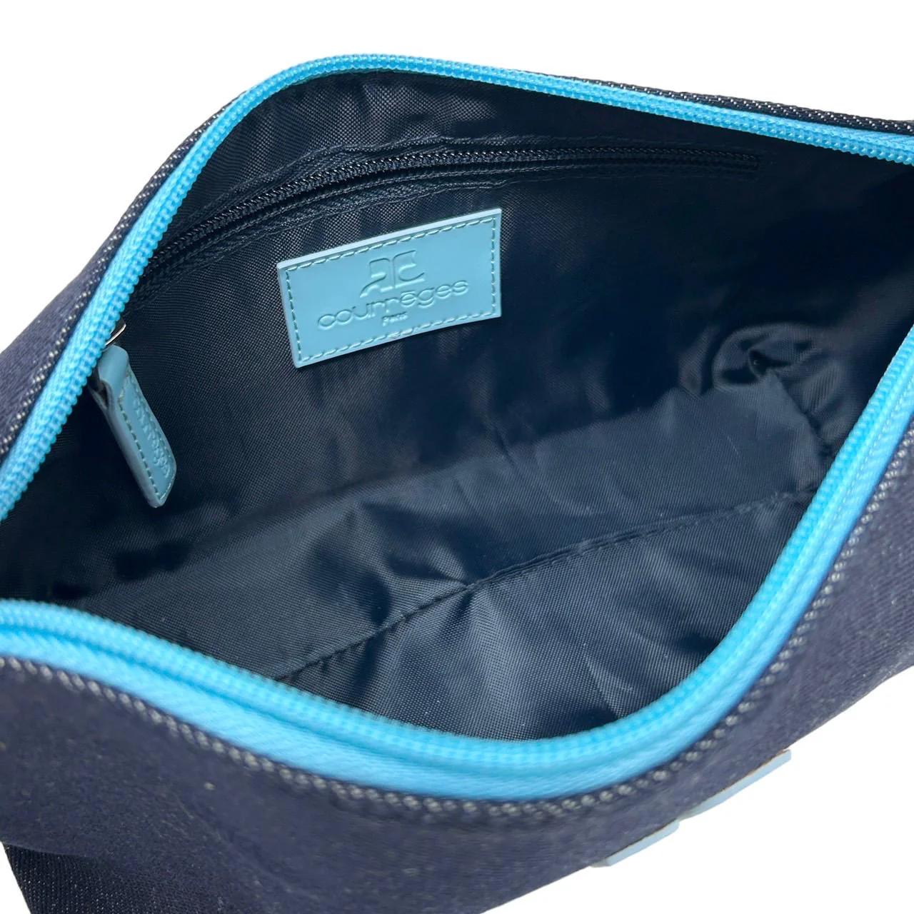 Courreges Denim Logo Shoulder Bag - Image 2