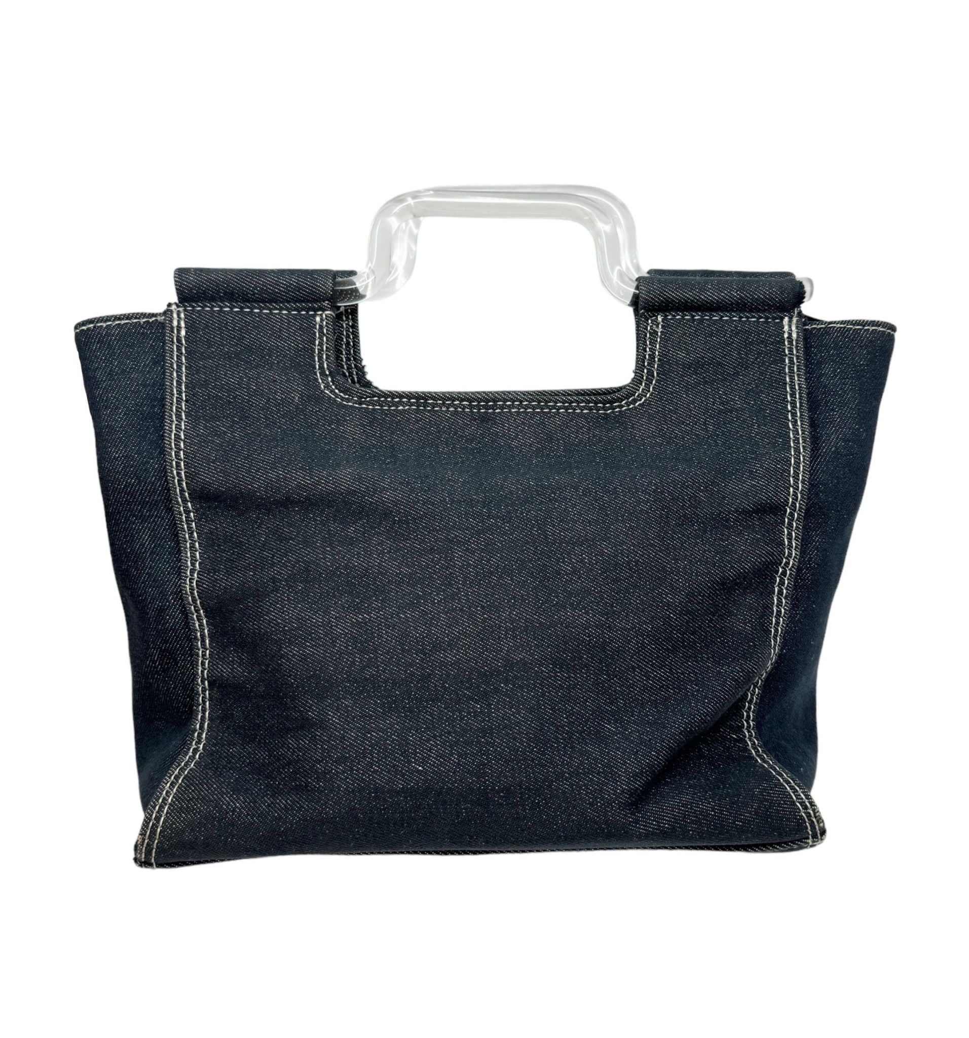 Courreges Denim Logo Top Handle Bag - Image 2