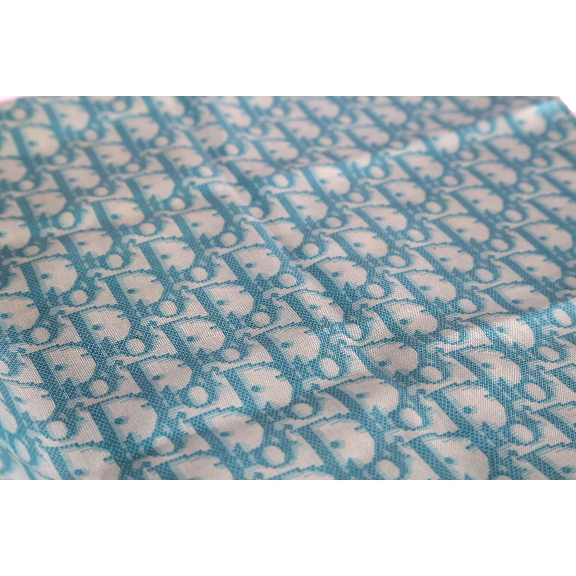 Dior Baby Blue Logo Scarf - Image 3