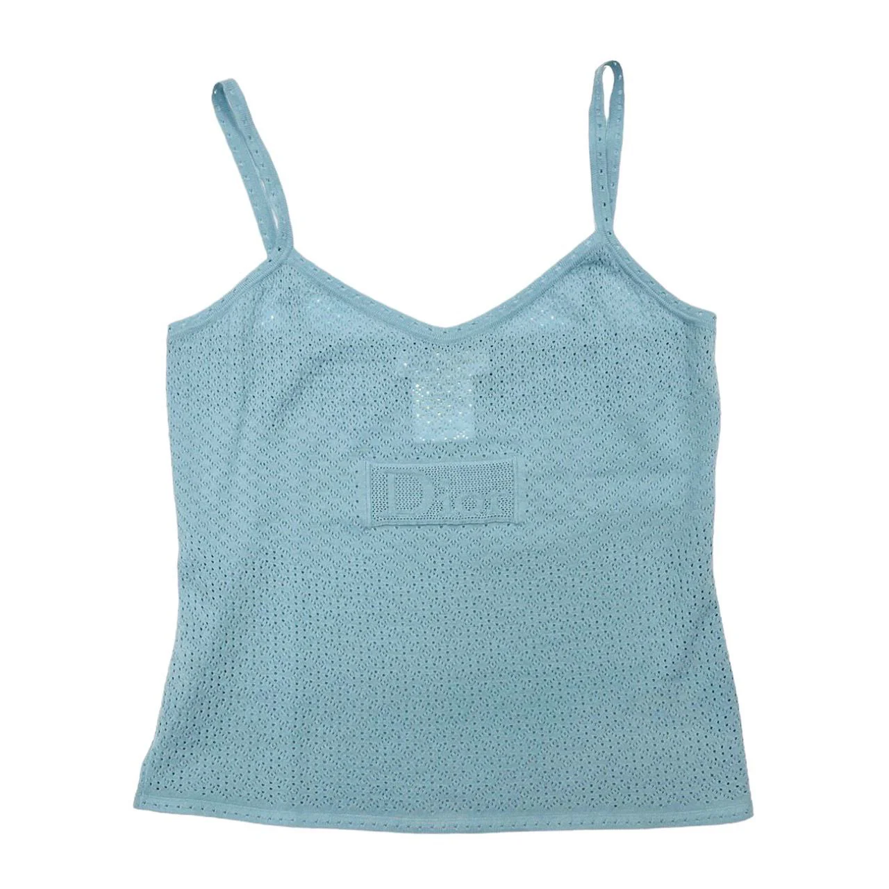 Dior Baby Blue Logo Tank Top