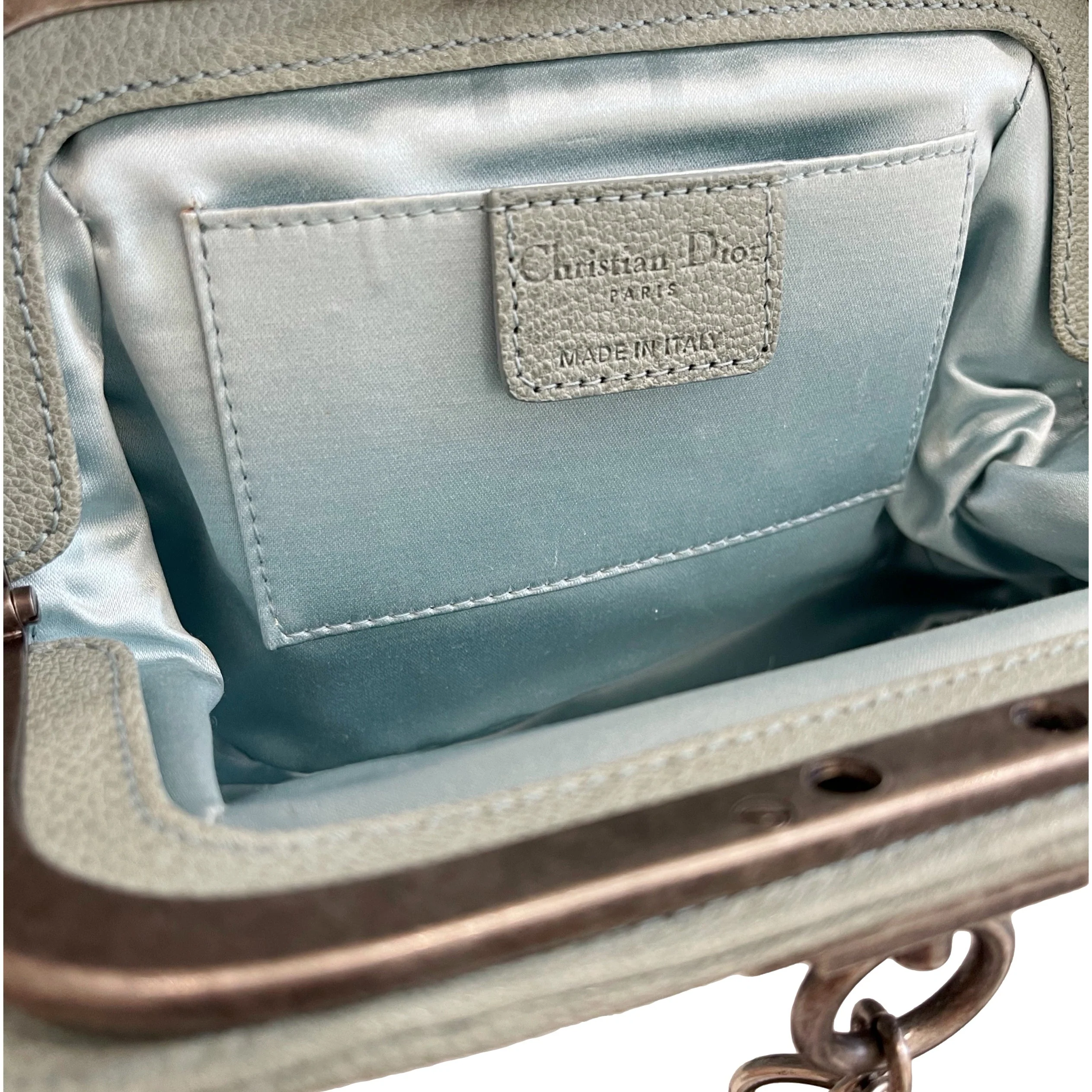 Dior Baby Blue Mini Key Bag - Image 4