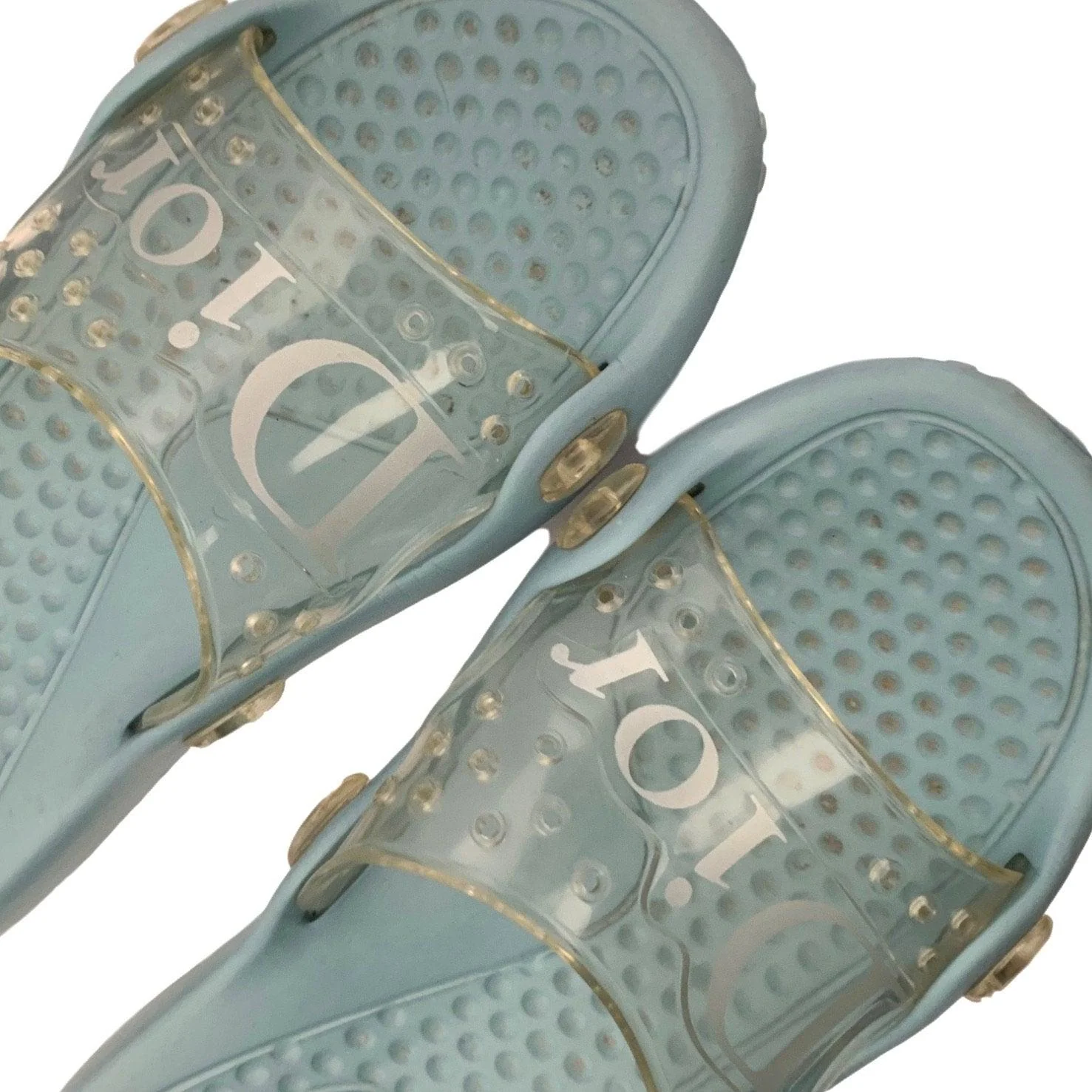 Dior Baby Blue Rubber Slides - Image 2