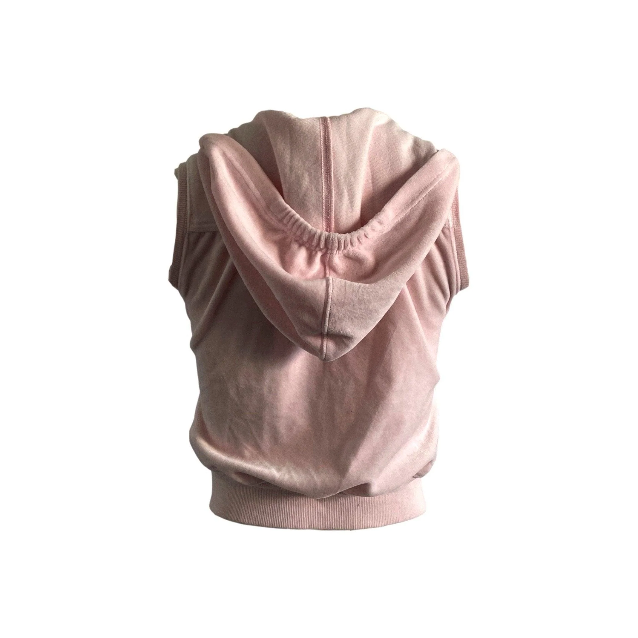 Dior Baby Pink Velour Hooded Vest - Image 2