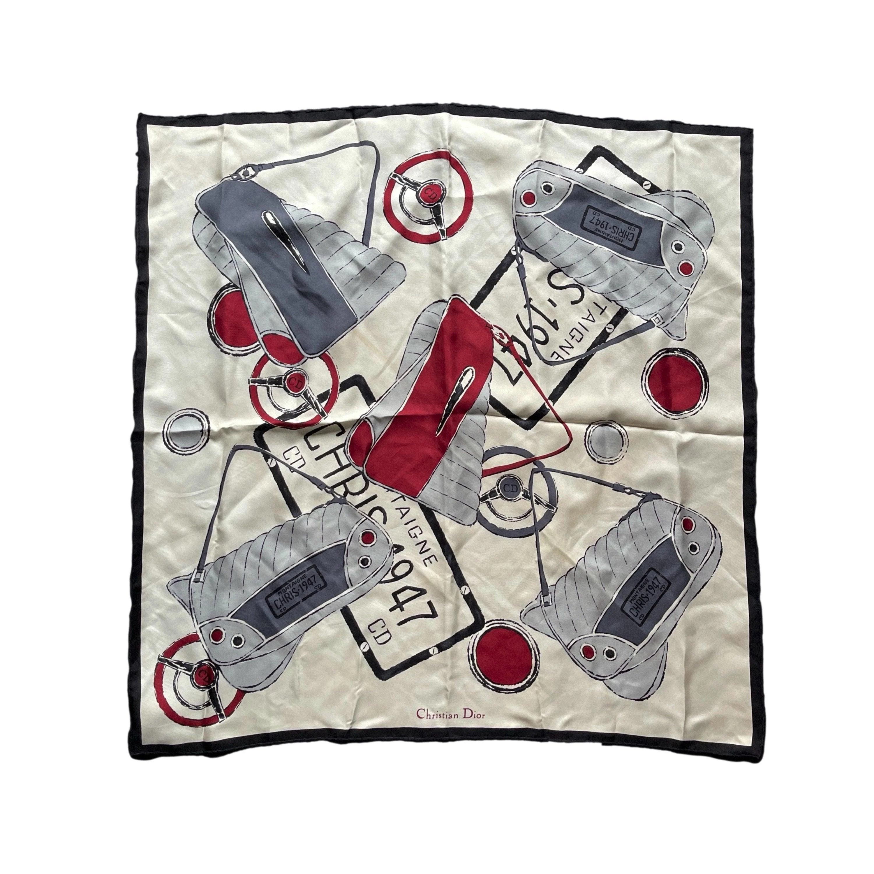 Dior Bag Print Silk Scarf