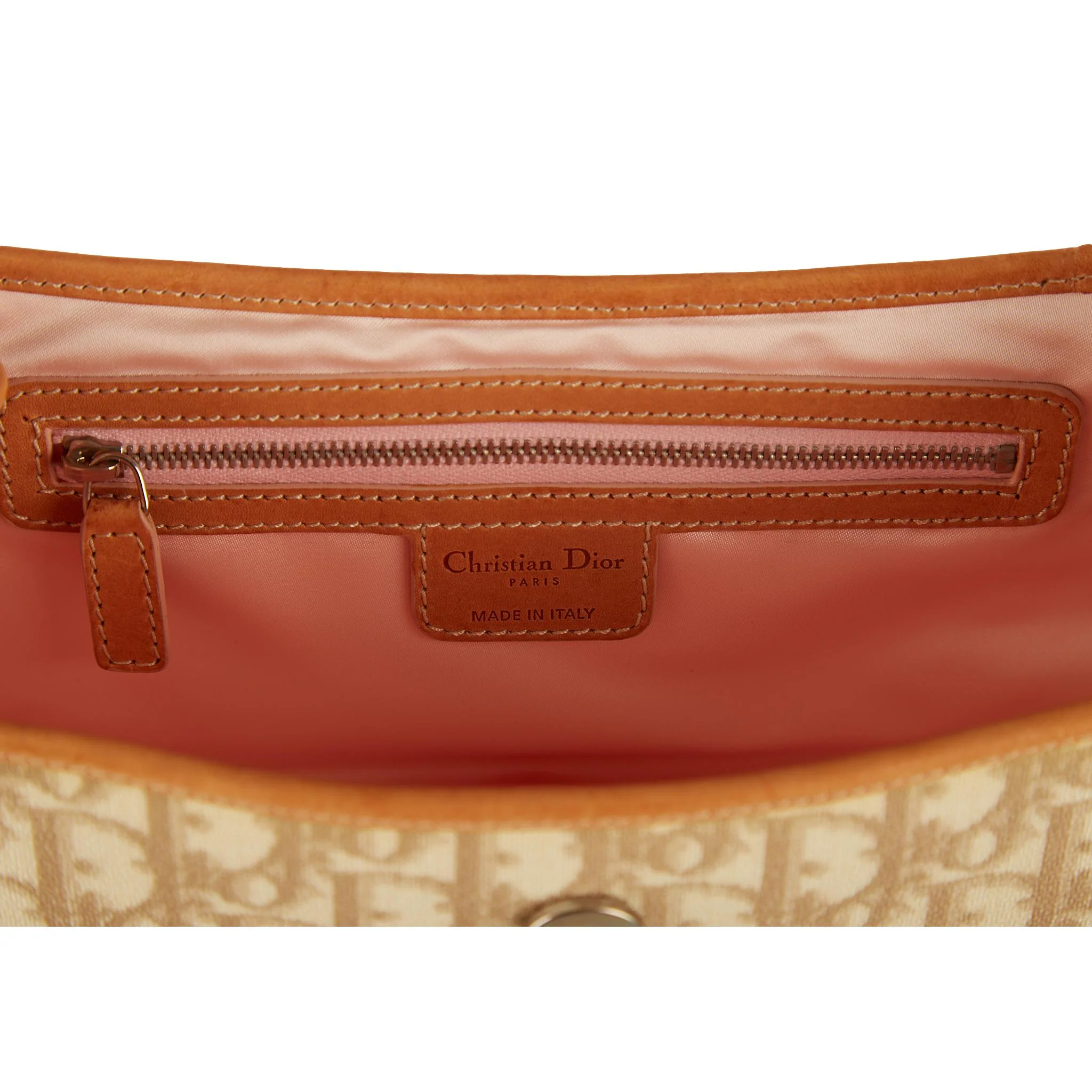 Dior Beige Logo Heart Lock Shoulder Bag - Image 4