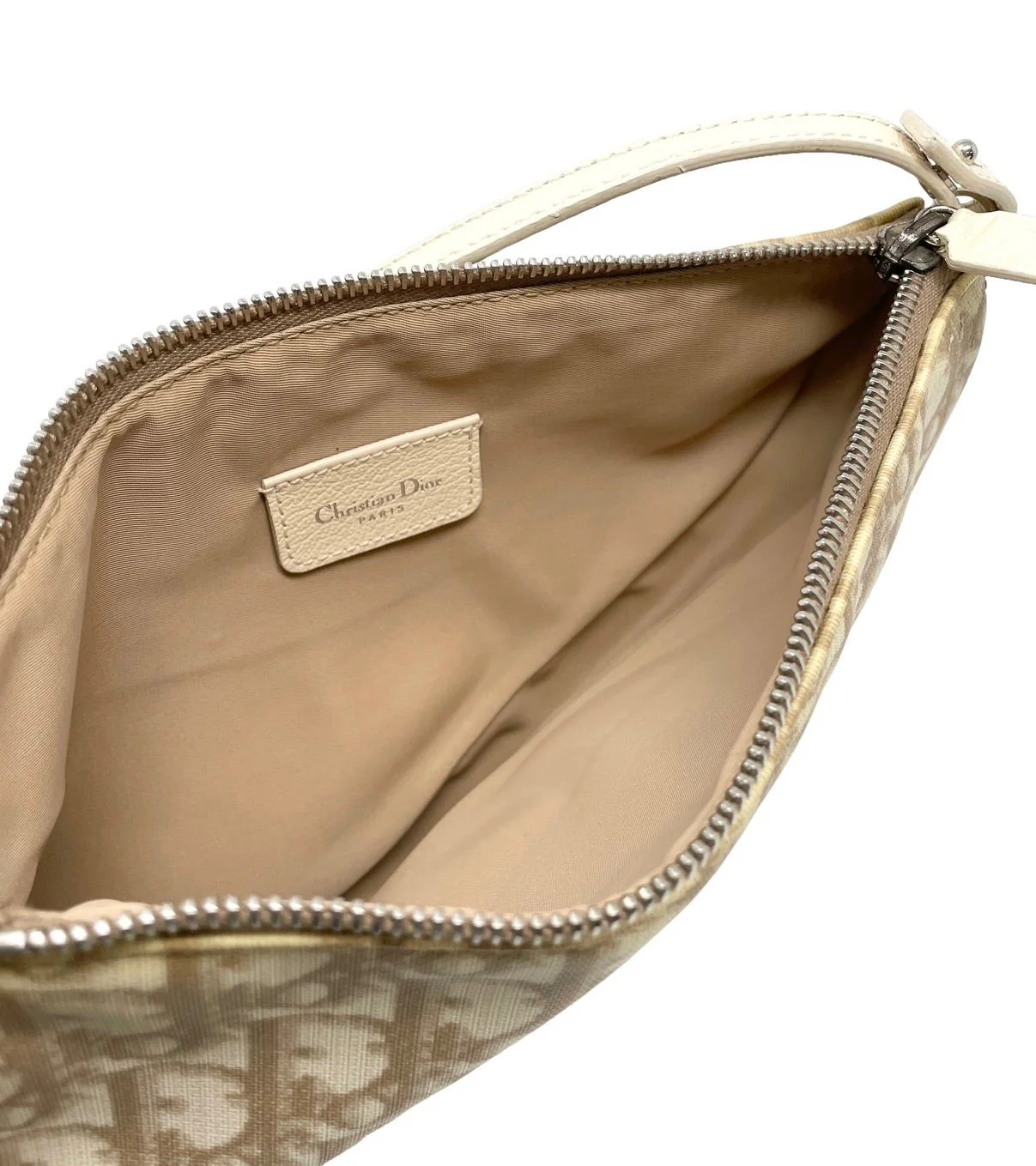 Dior Beige Mini Embroidered Saddle Bag - Image 3