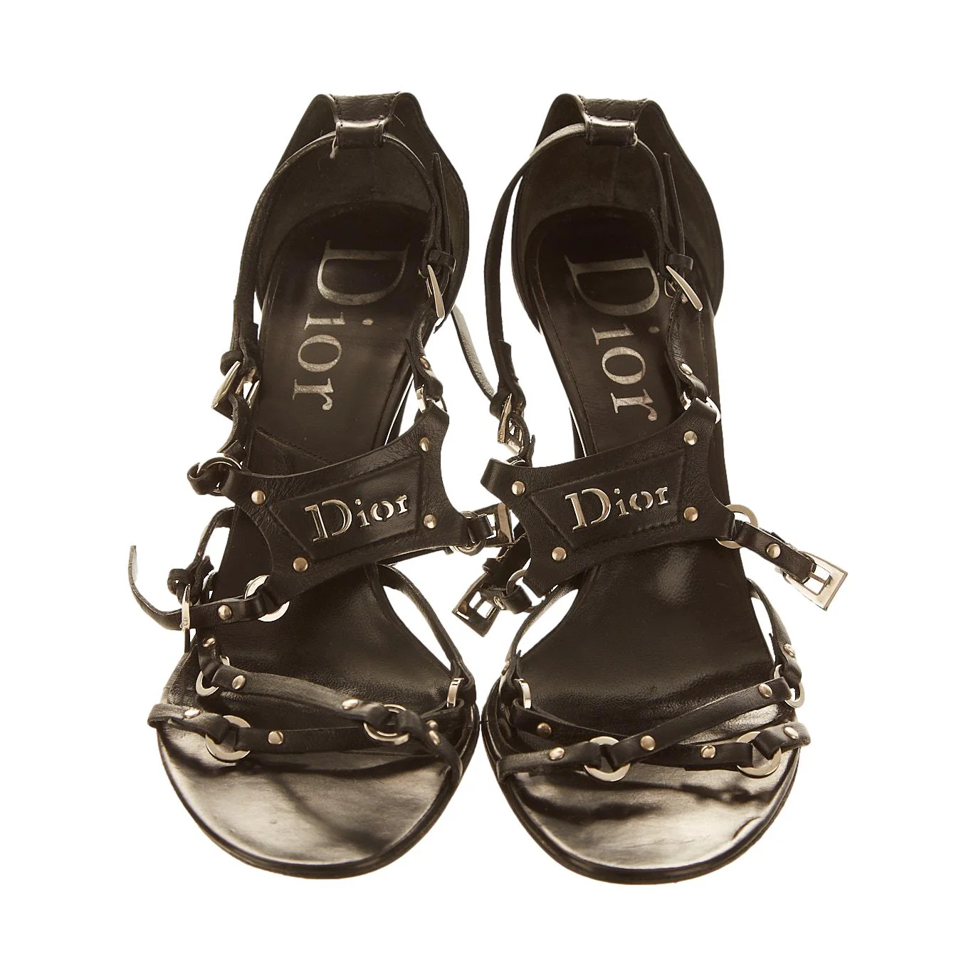 Dior Black Bondage Heels