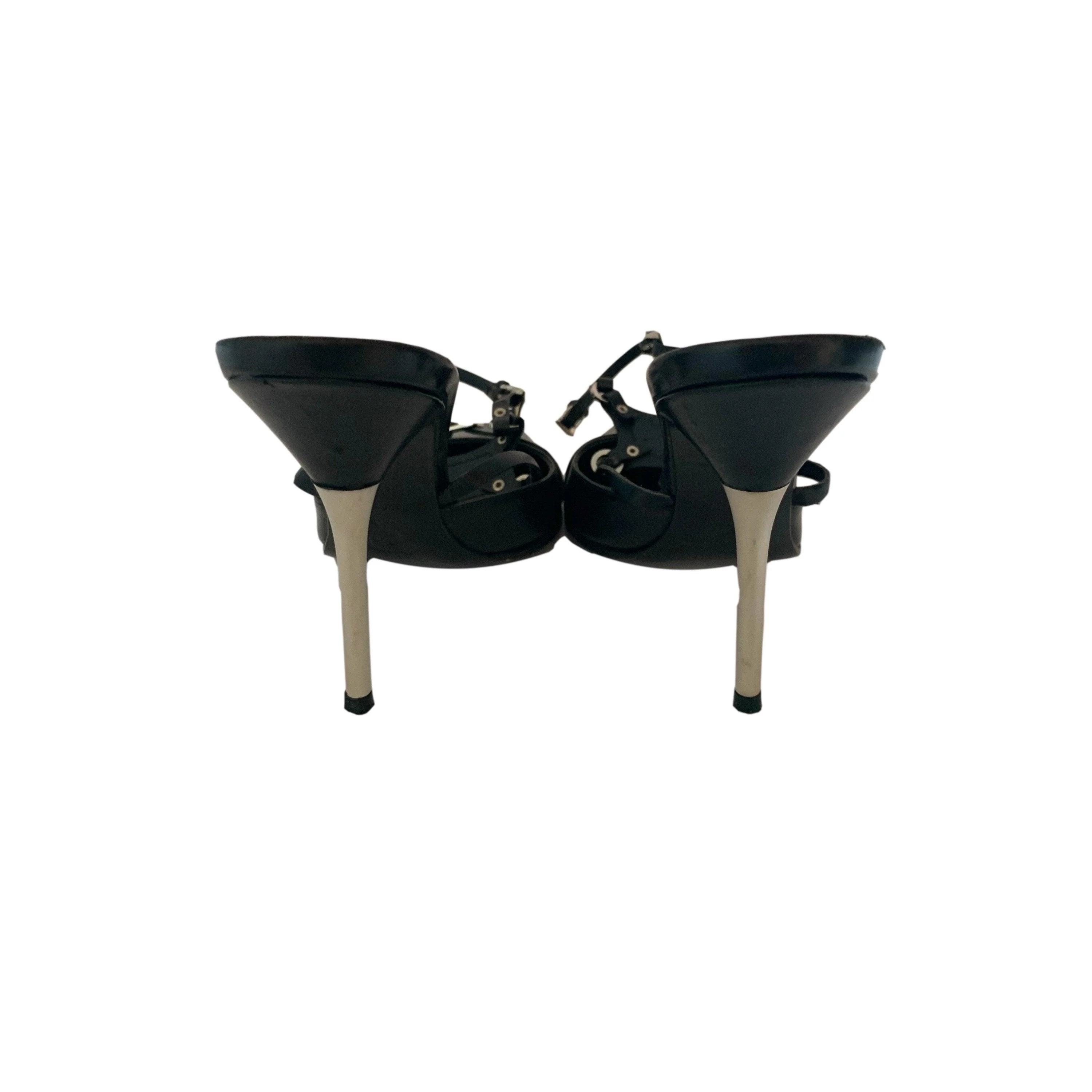 Dior Black Bondage Heels - Image 2