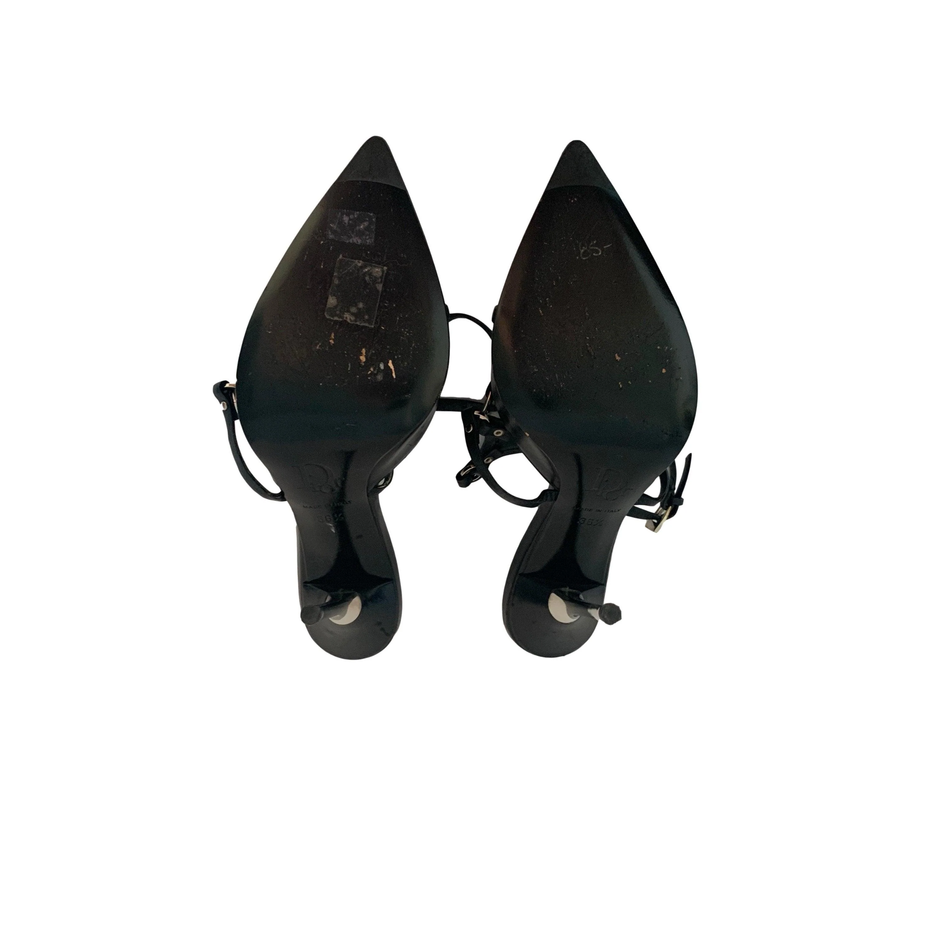 Dior Black Bondage Heels - Image 3