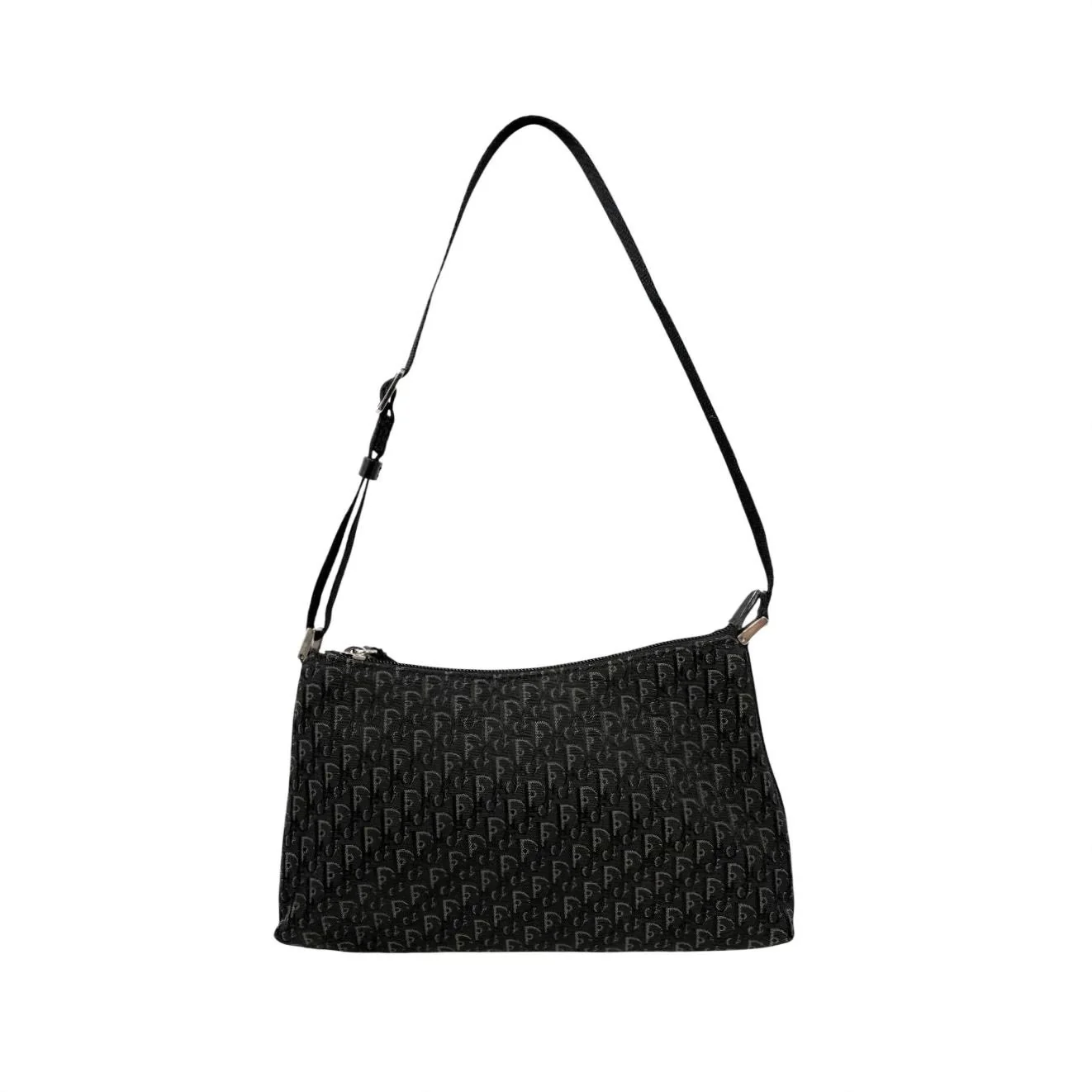 Dior Black Canvas Logo Shoulder Bag - Image 2