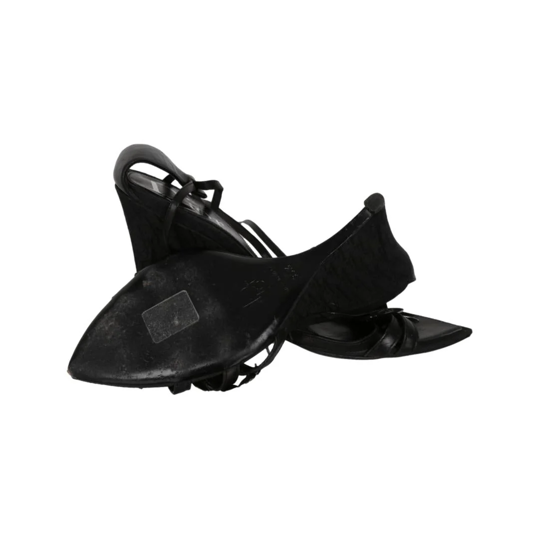 Dior Black Coin Wrap Heels - Image 3