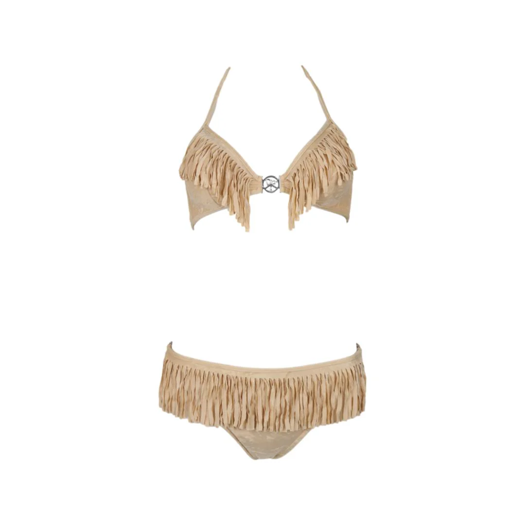 Dior Beige Fringe Bikini