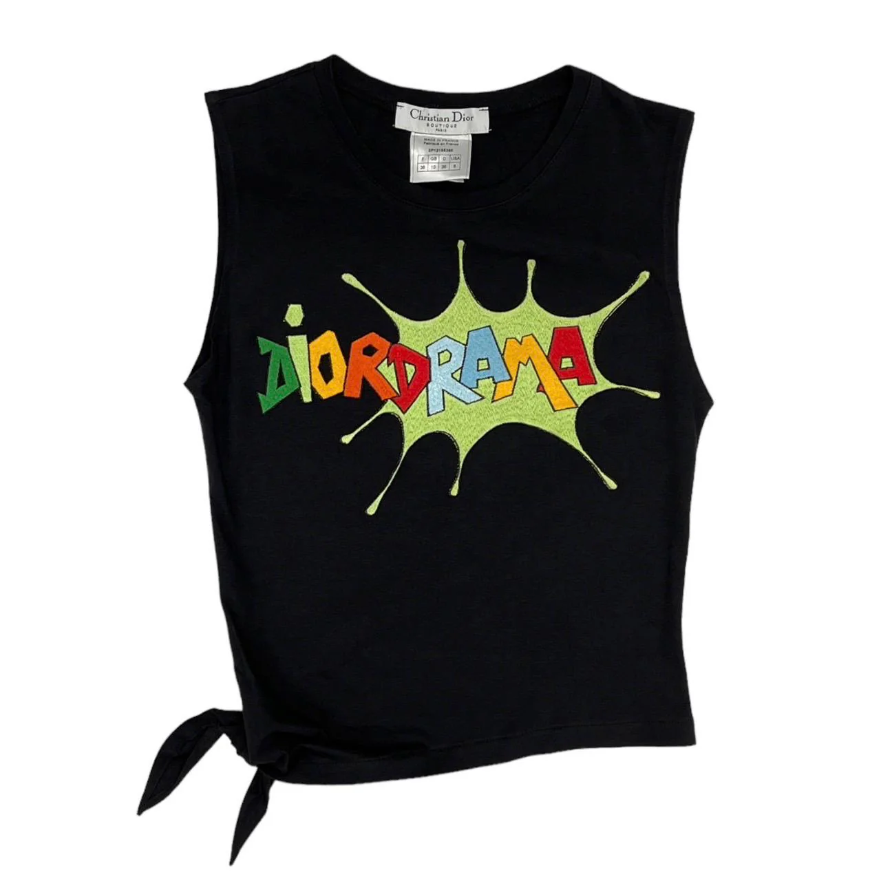 Dior Black 'Diorama' Logo Tank