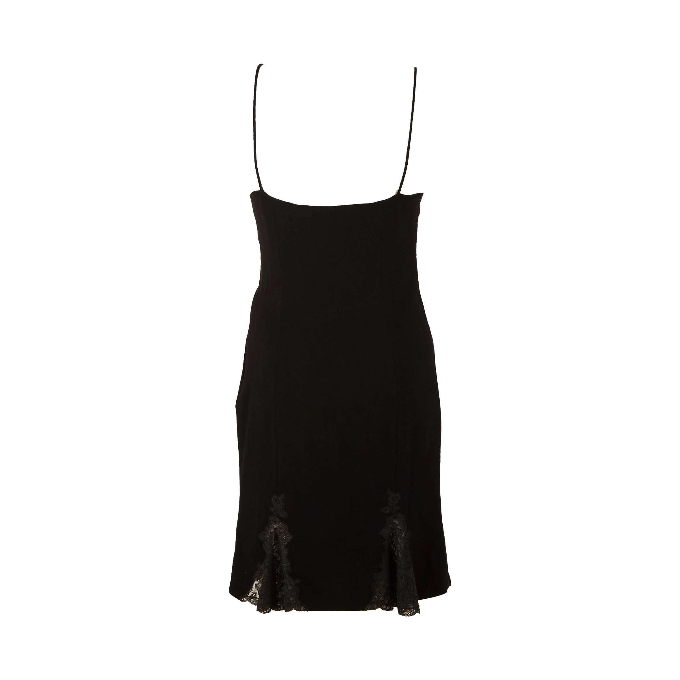 Dior Black Floral Lace Dress - Image 2