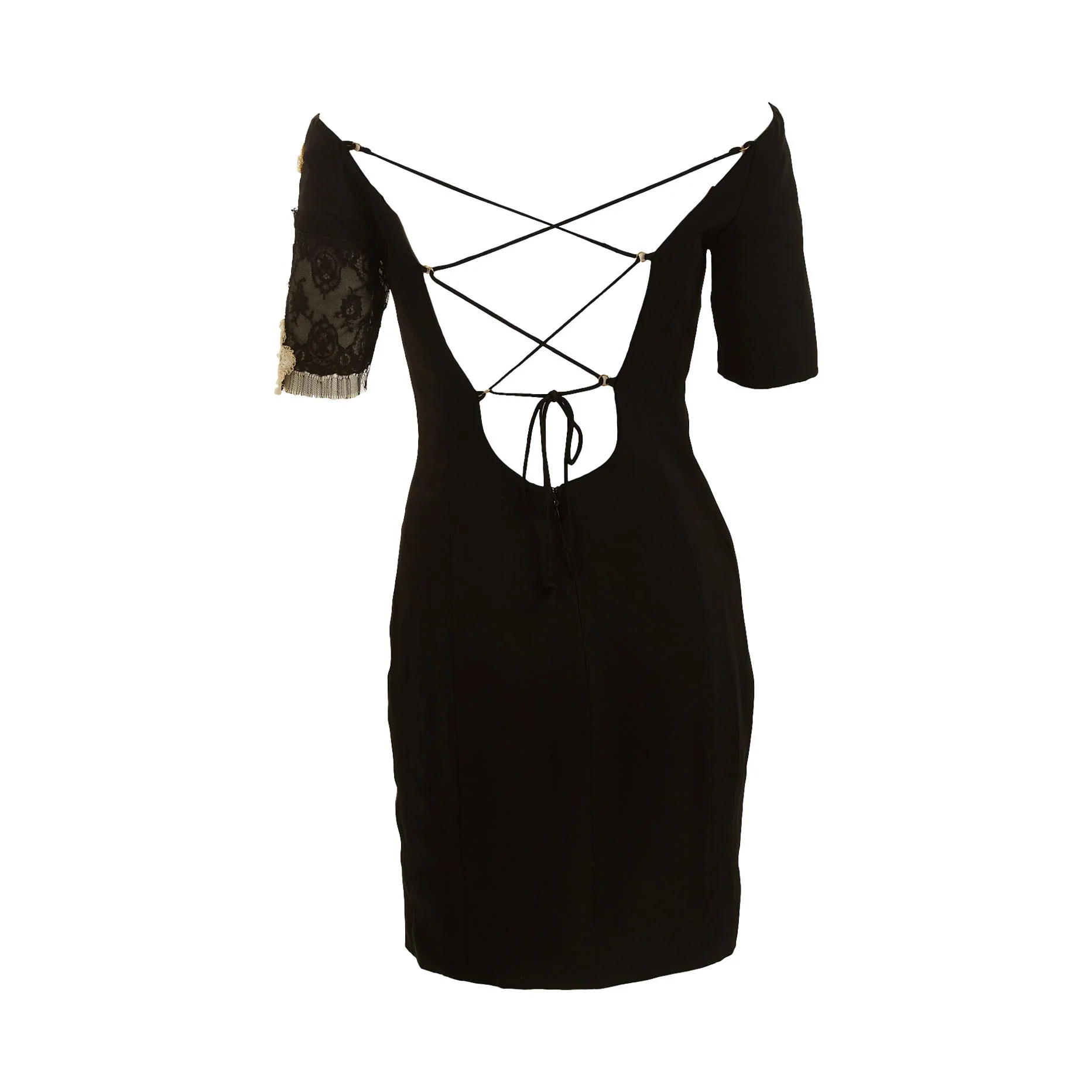 Dior Black Embellished Butterfly Dress - Image 2