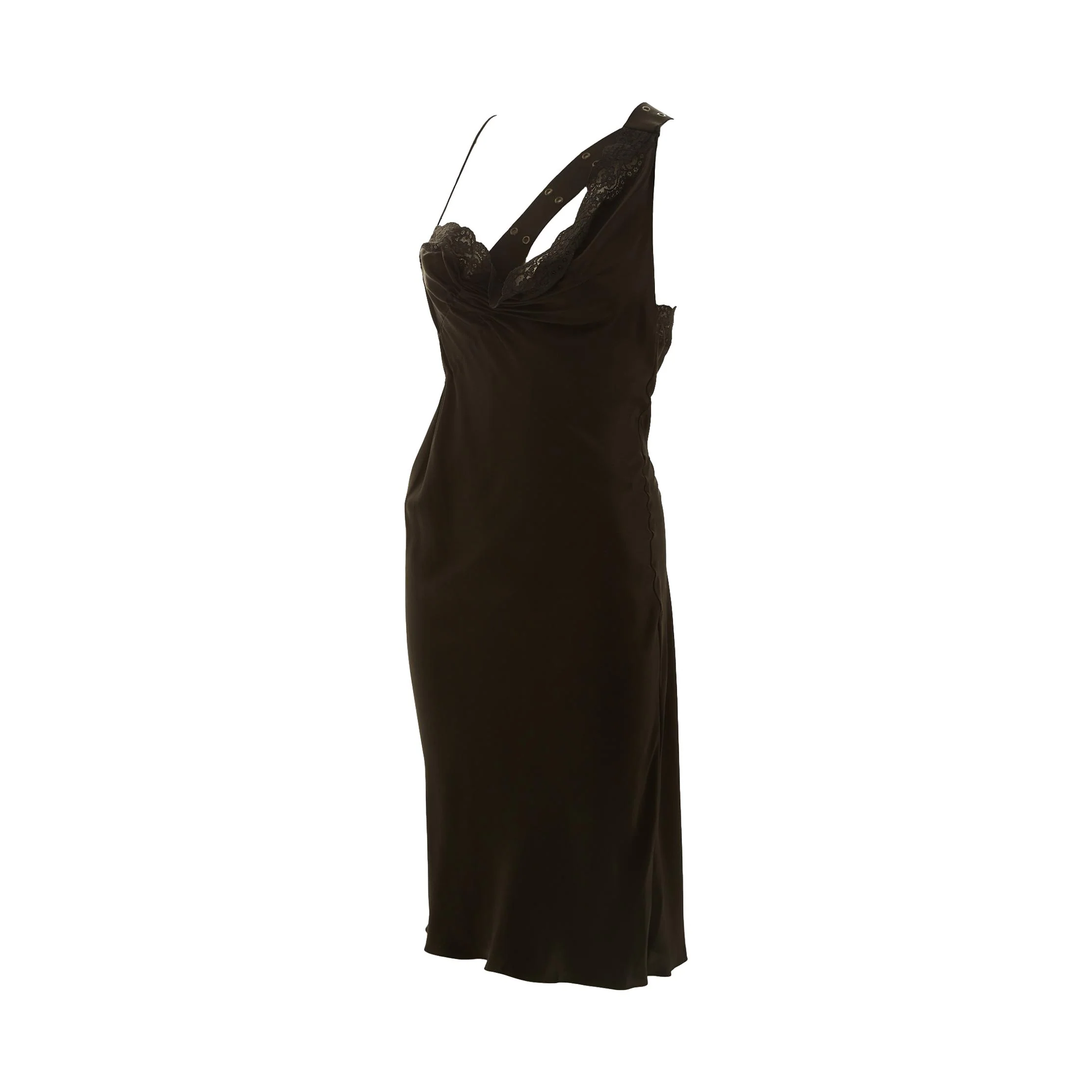 Dior Black Grommet Slip Dress - Image 2