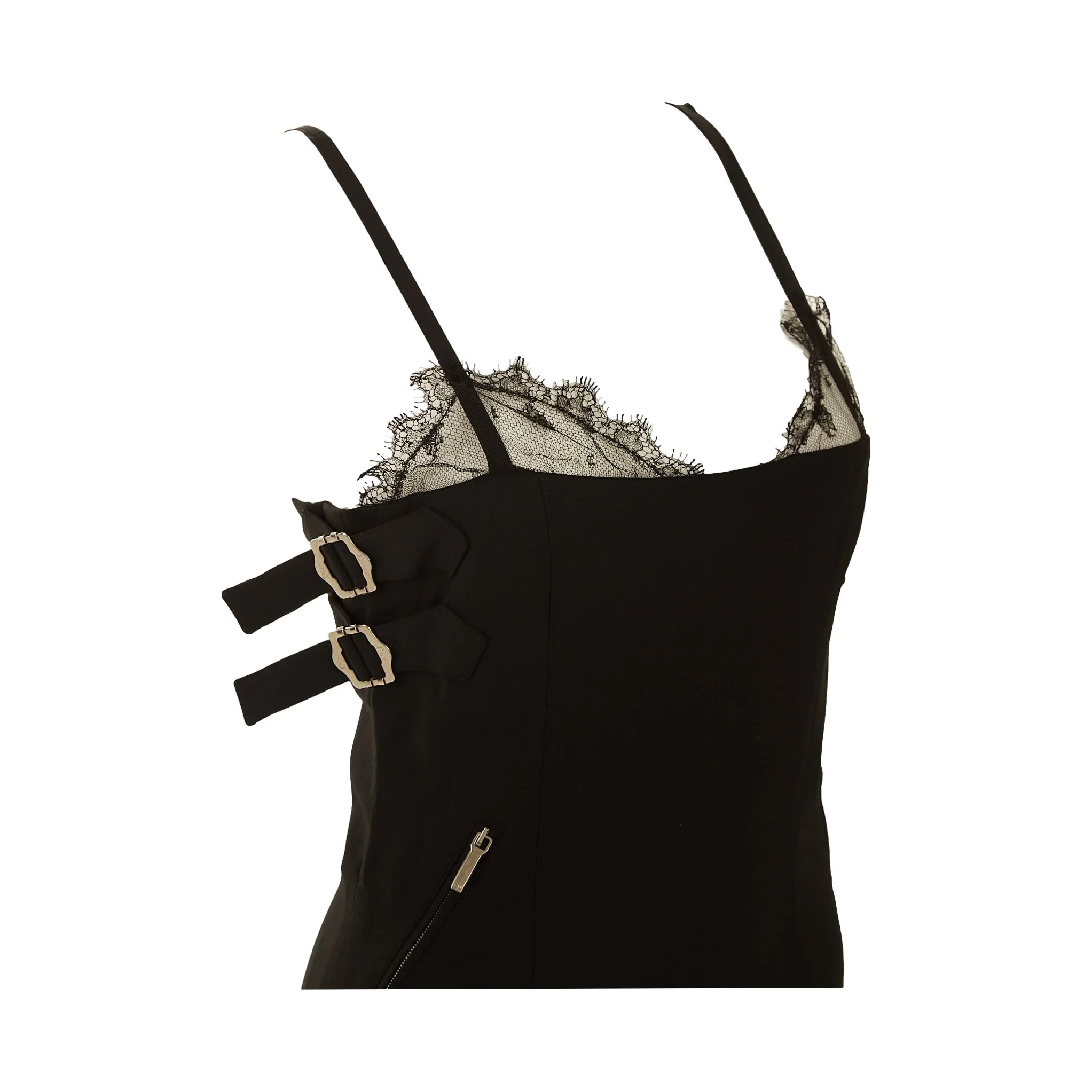 Dior Black Lace Buckle Dress - Image 4