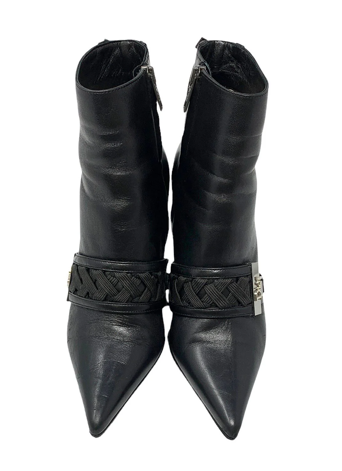 Dior Black Lace Up Logo Boots - Image 2