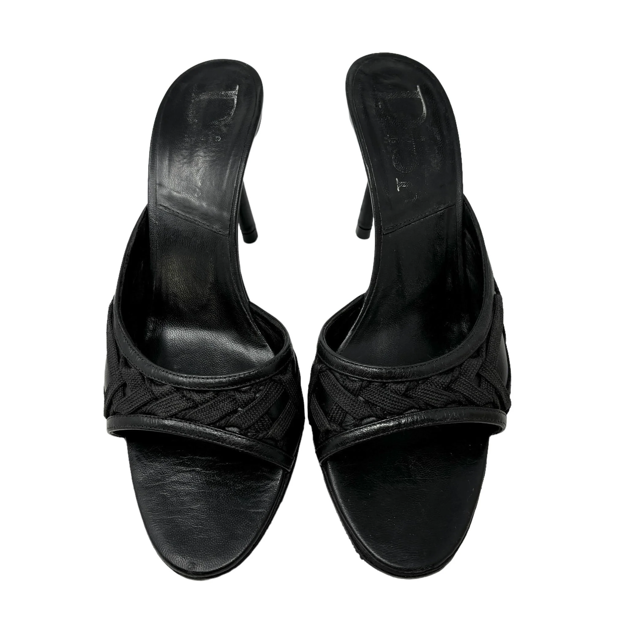 Dior Black Leather Bondage Heels - Image 2