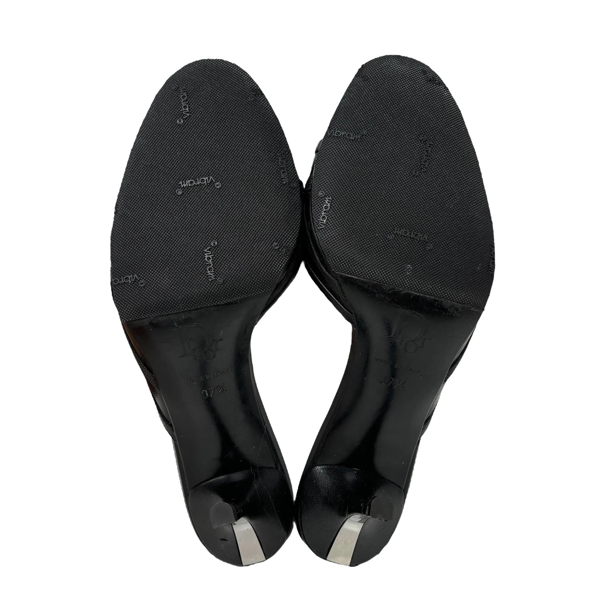 Dior Black Leather Bondage Heels - Image 4