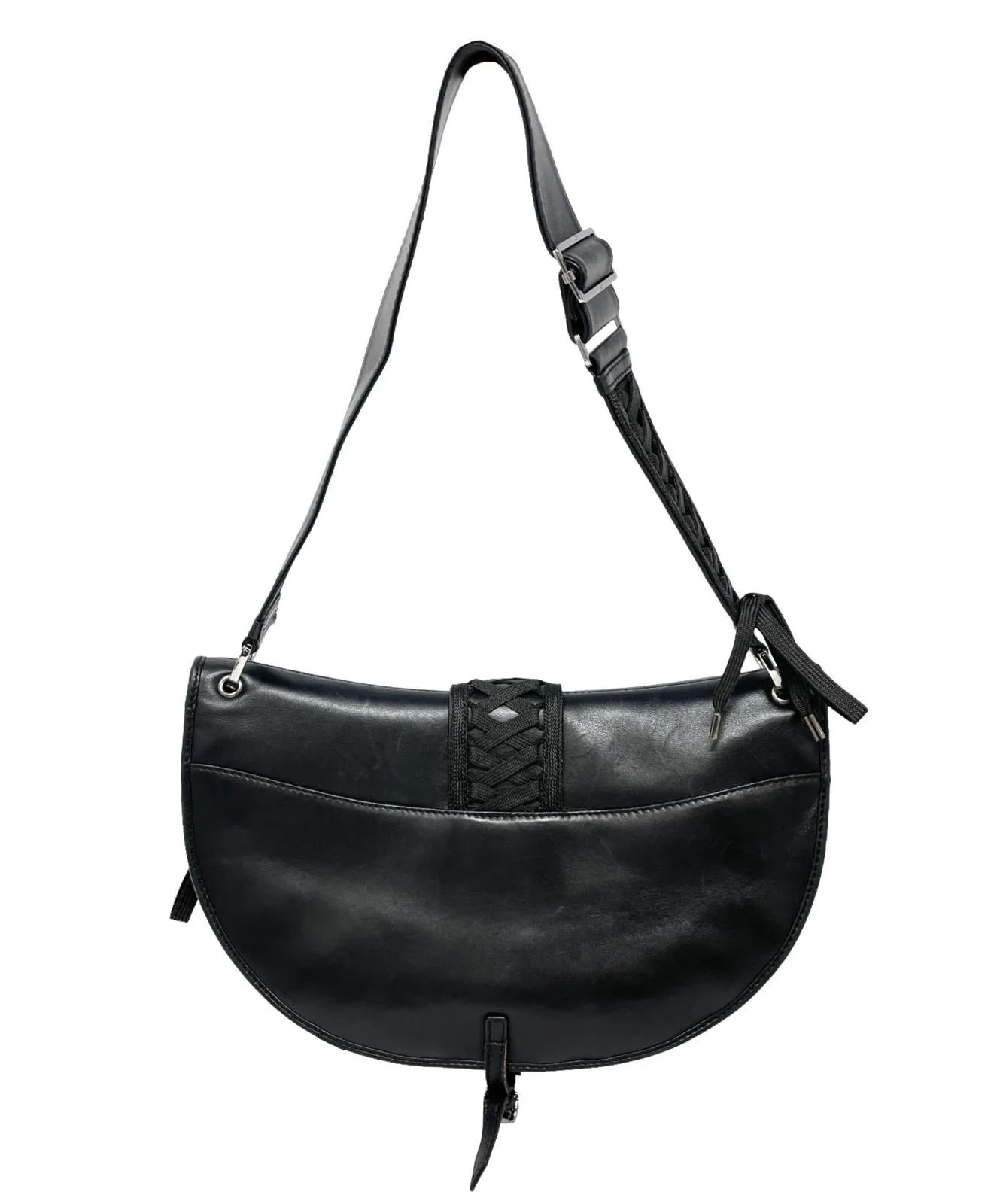 Dior Black Leather Corset Shoulder Bag - Image 2