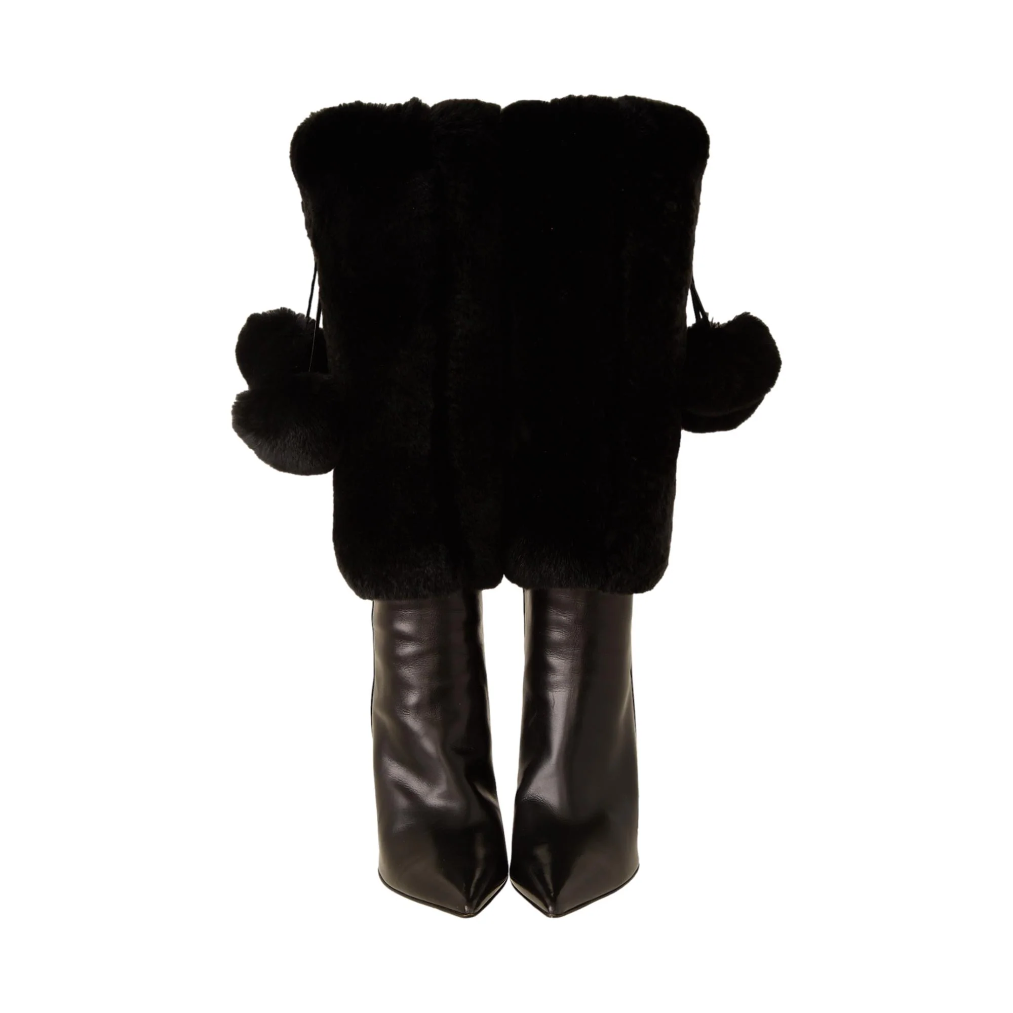 Dior Black Fur Boots - Image 2