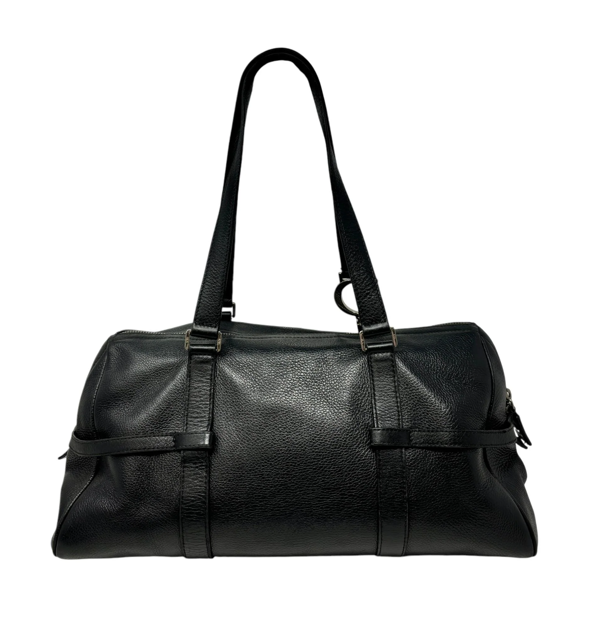 Dior Black Leather Logo Shoulder Bag - Image 2