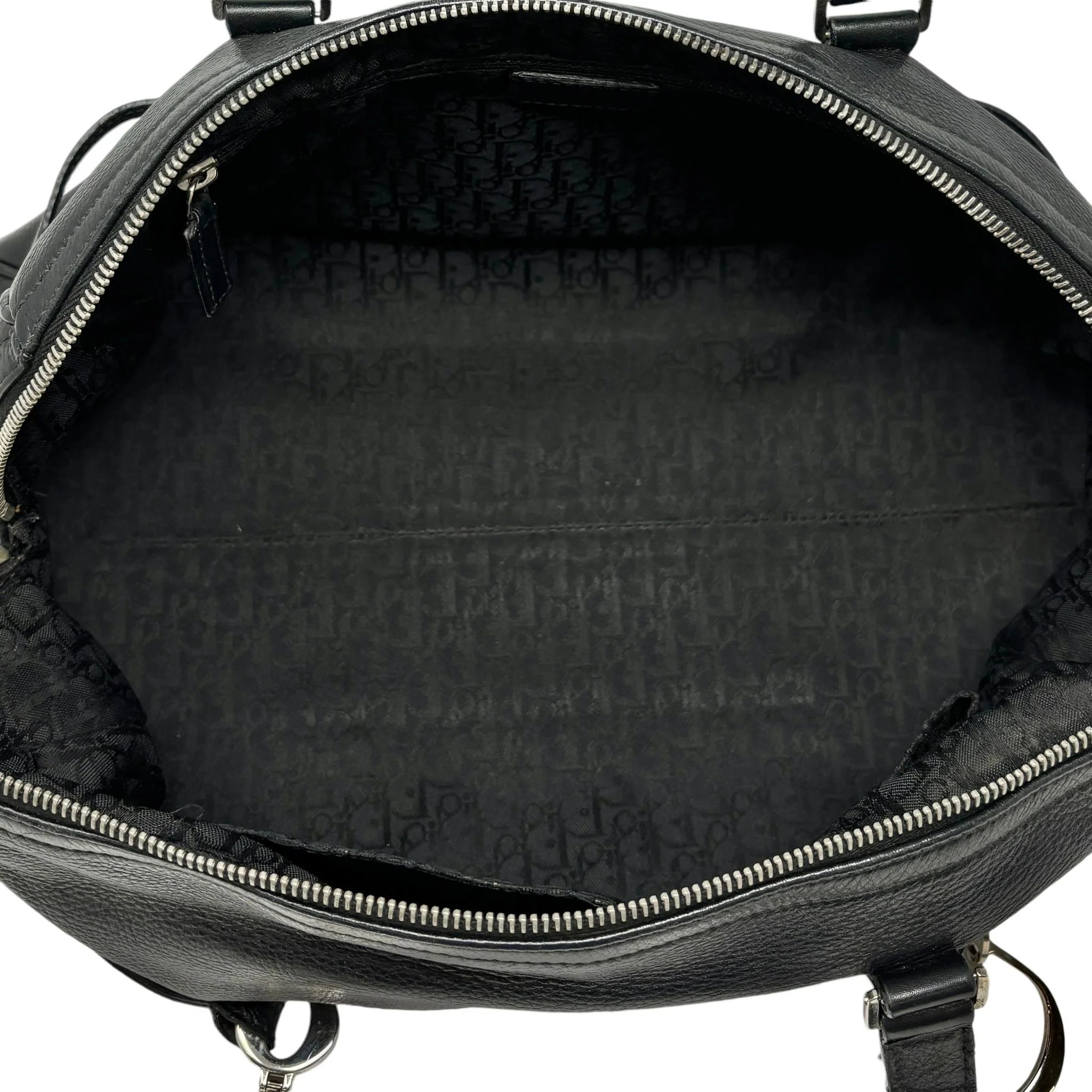 Dior Black Leather Logo Shoulder Bag - Image 3