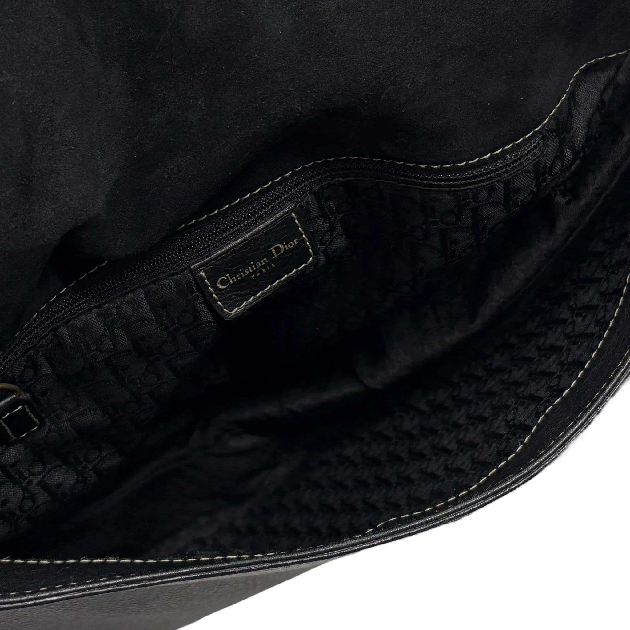 Dior Black Leather Saddle Crossbody Bag - Image 4