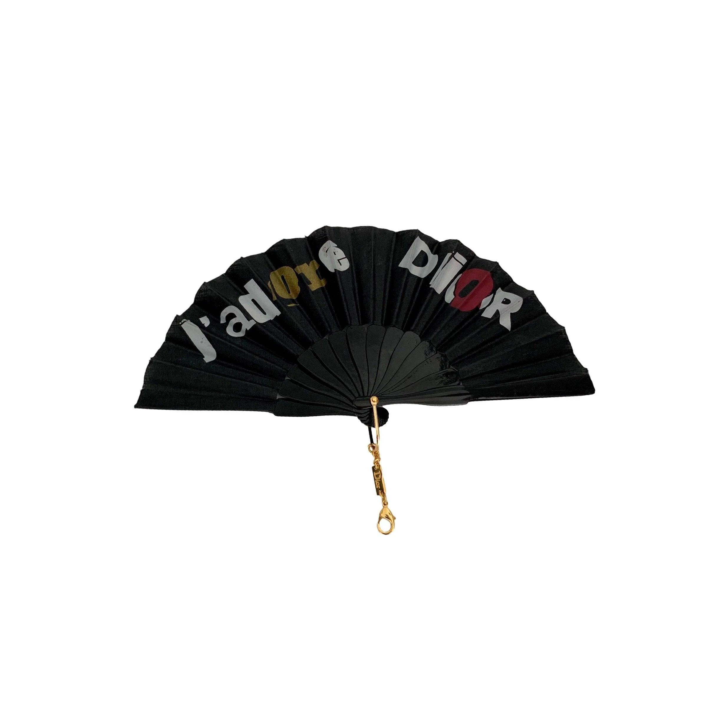 Dior Black Logo Fan Charm